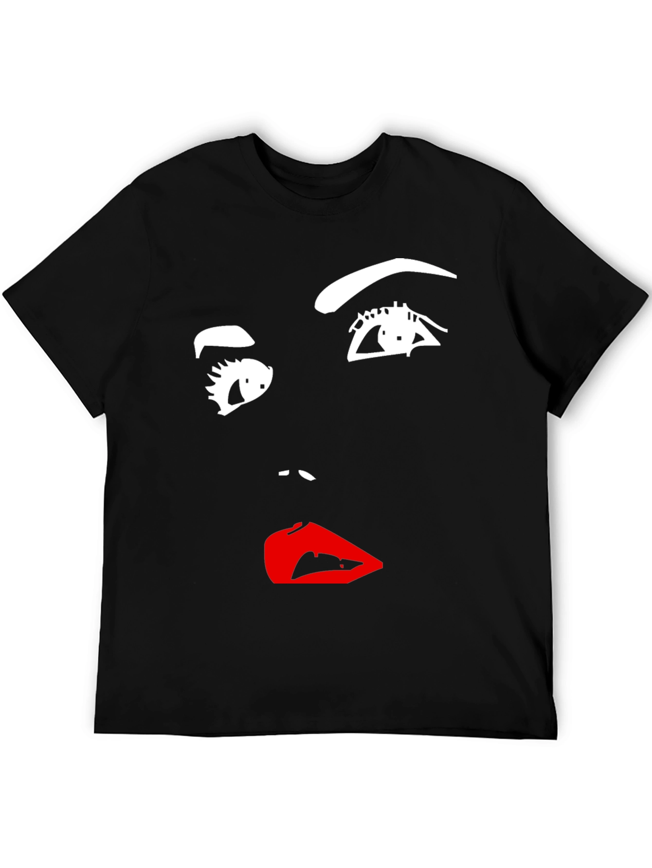 Abstract Face Graphic Tee - Modern Art Shirt