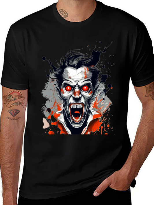 Vampire Graphic Tee - Black Horror Shirt