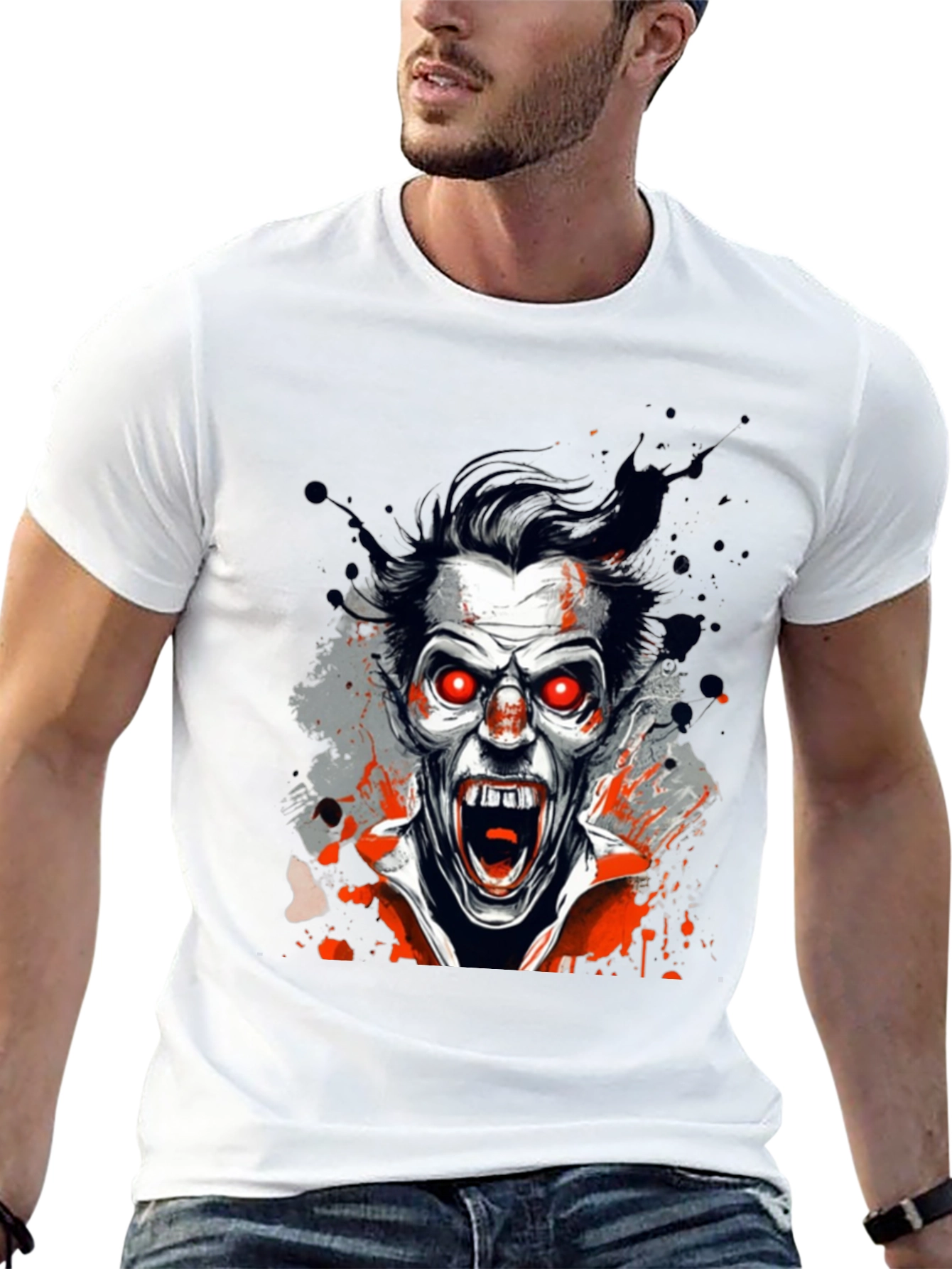 Vampire Graphic Tee - Black Horror Shirt