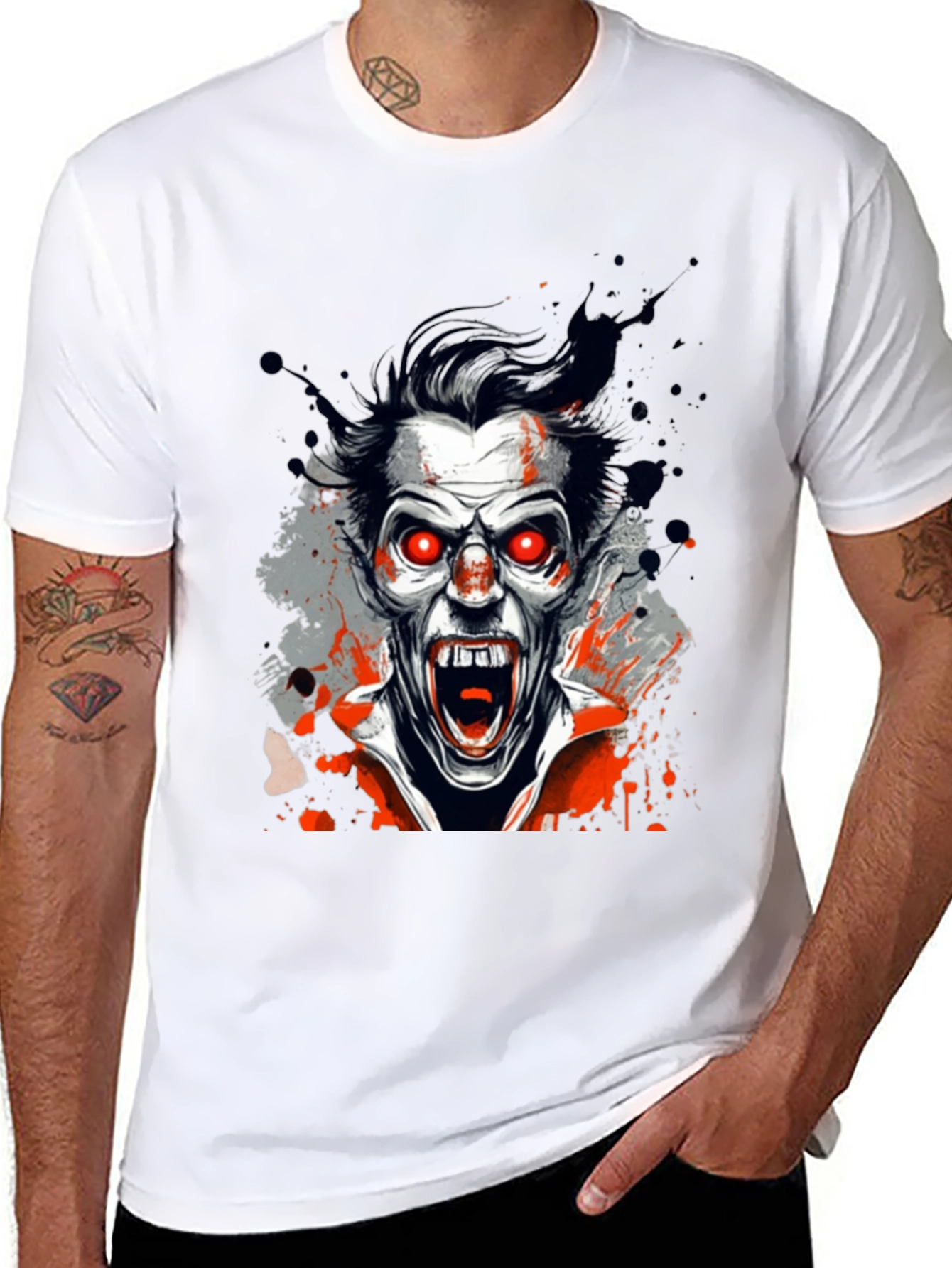 Vampire Graphic Tee - Black Horror Shirt
