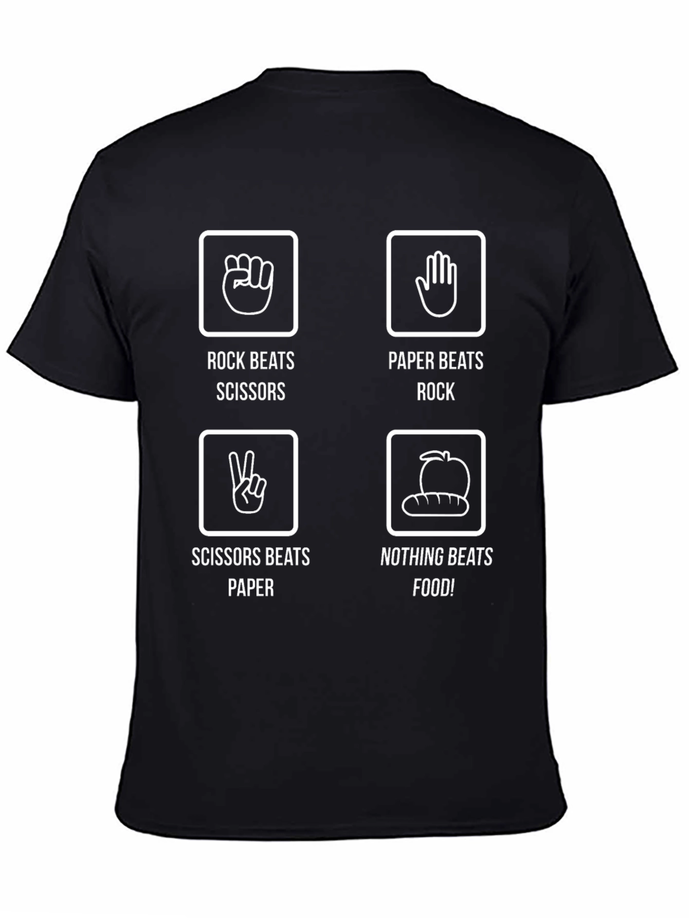 Rock Paper Scissors Foodie Humor T-Shirt