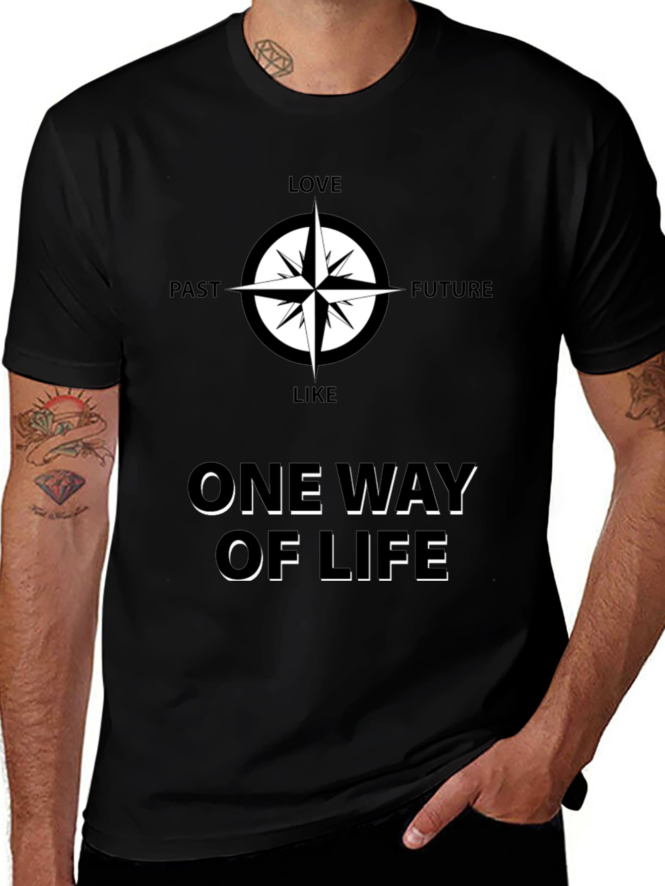 One Way Of Life Compass Graphic Tee