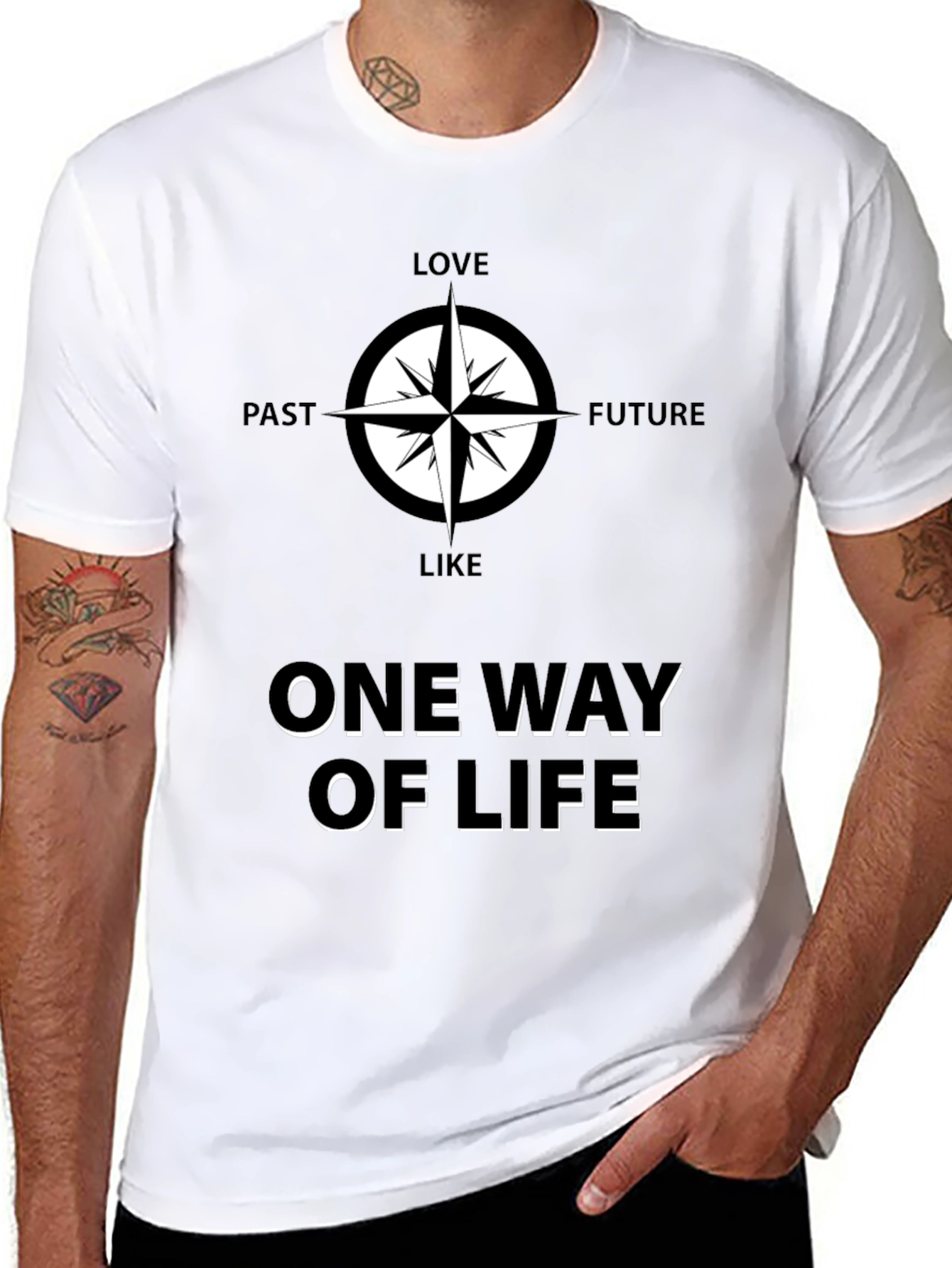 One Way Of Life Compass Graphic Tee