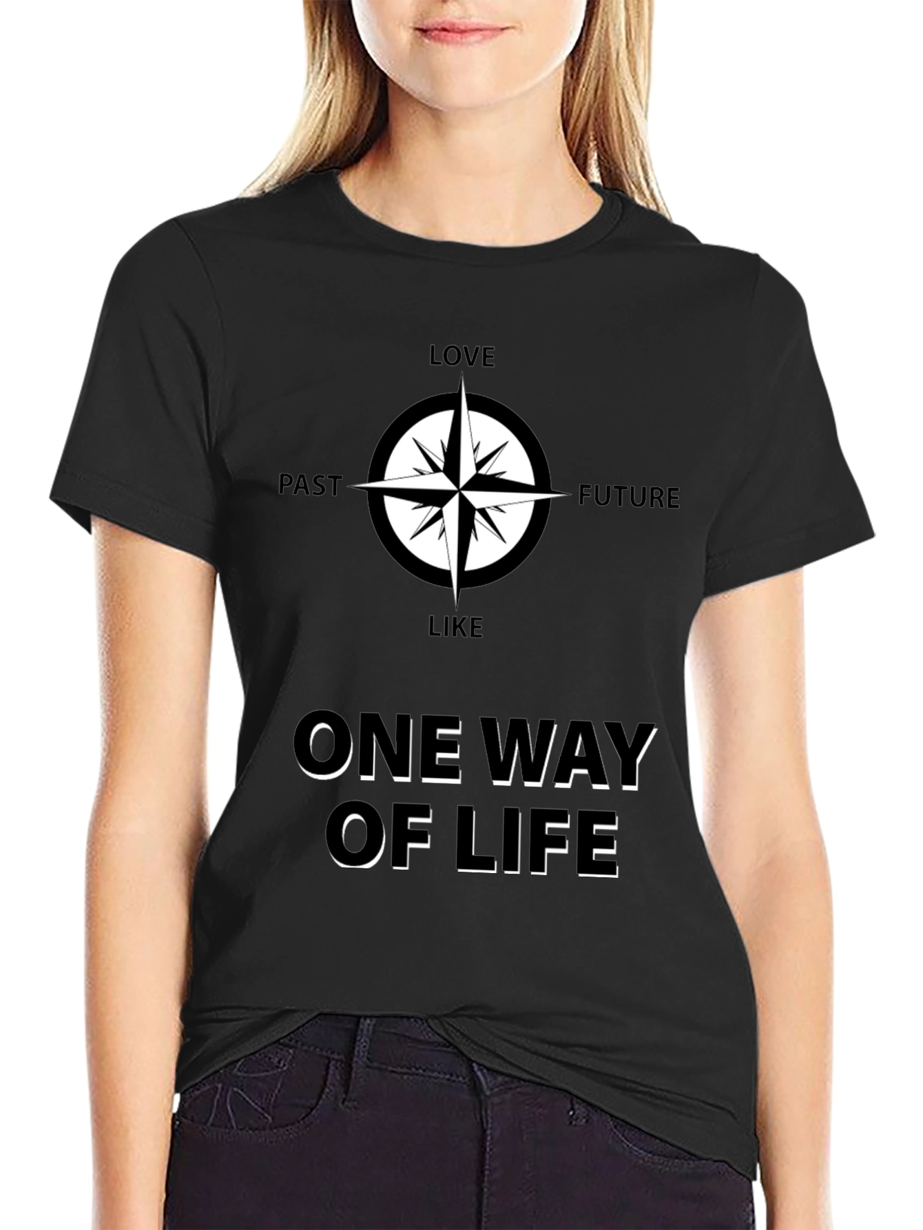 One Way Of Life Compass Graphic Tee