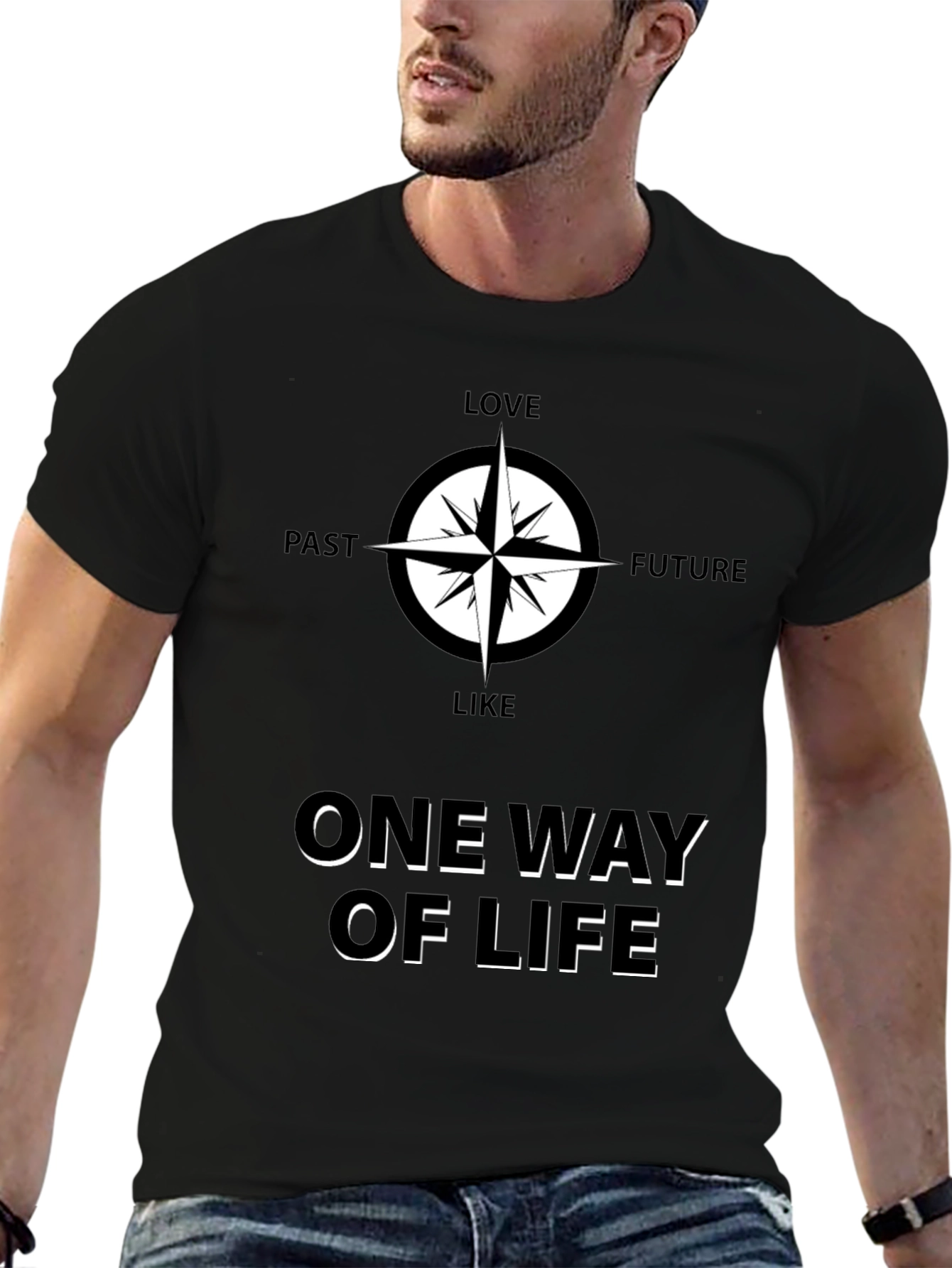 One Way Of Life Compass Graphic Tee