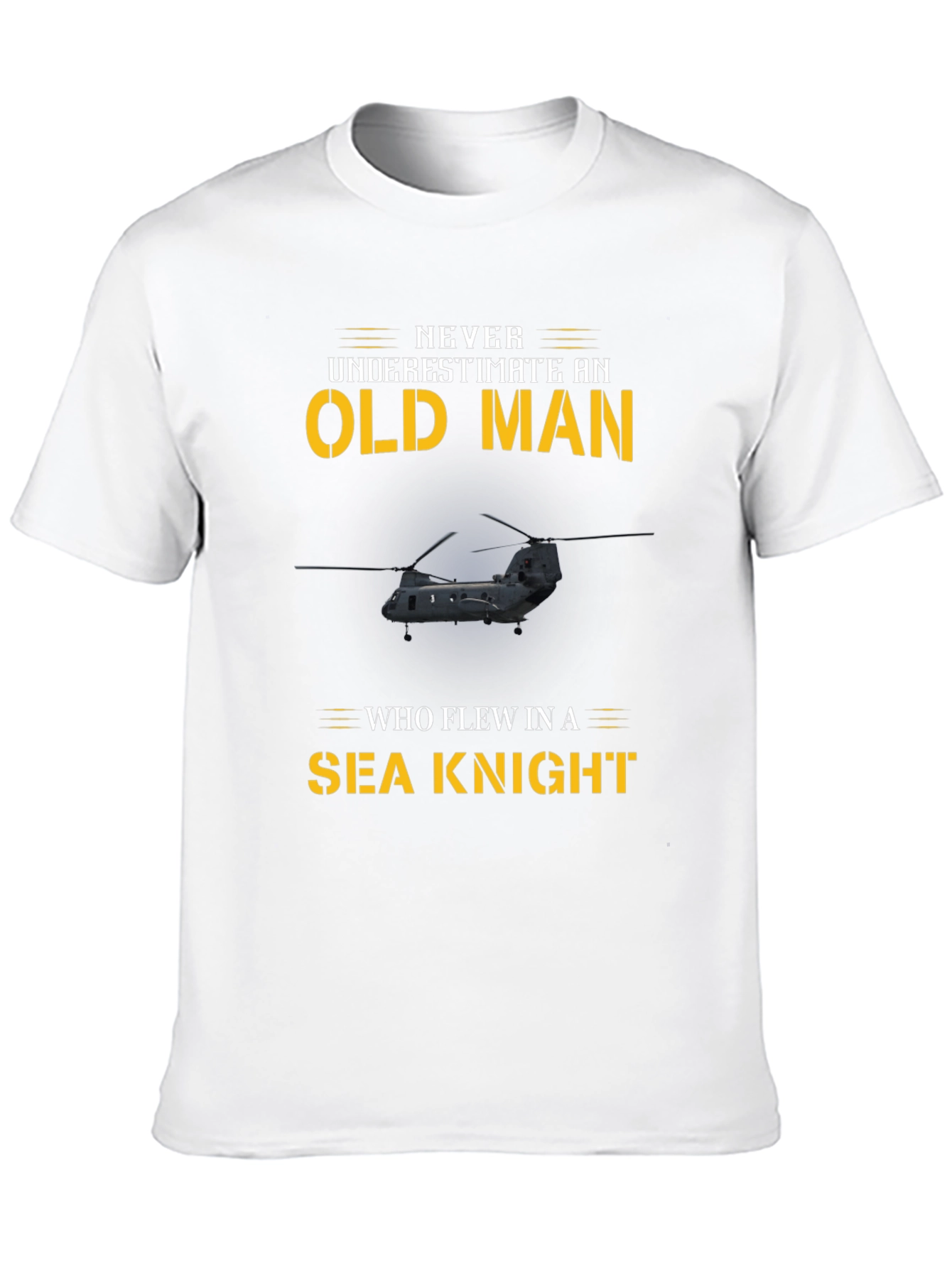 Never Underestimate an Old Man Sea Knight T-Shirt