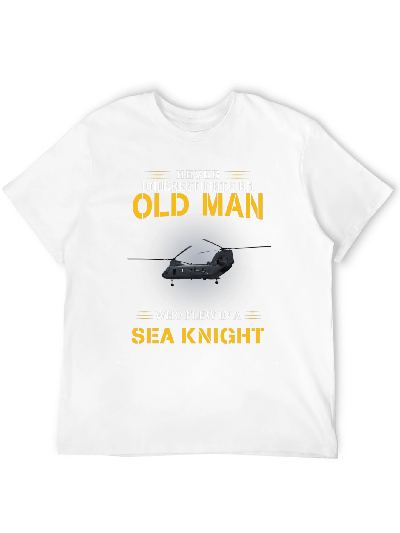 Never Underestimate an Old Man Sea Knight T-Shirt