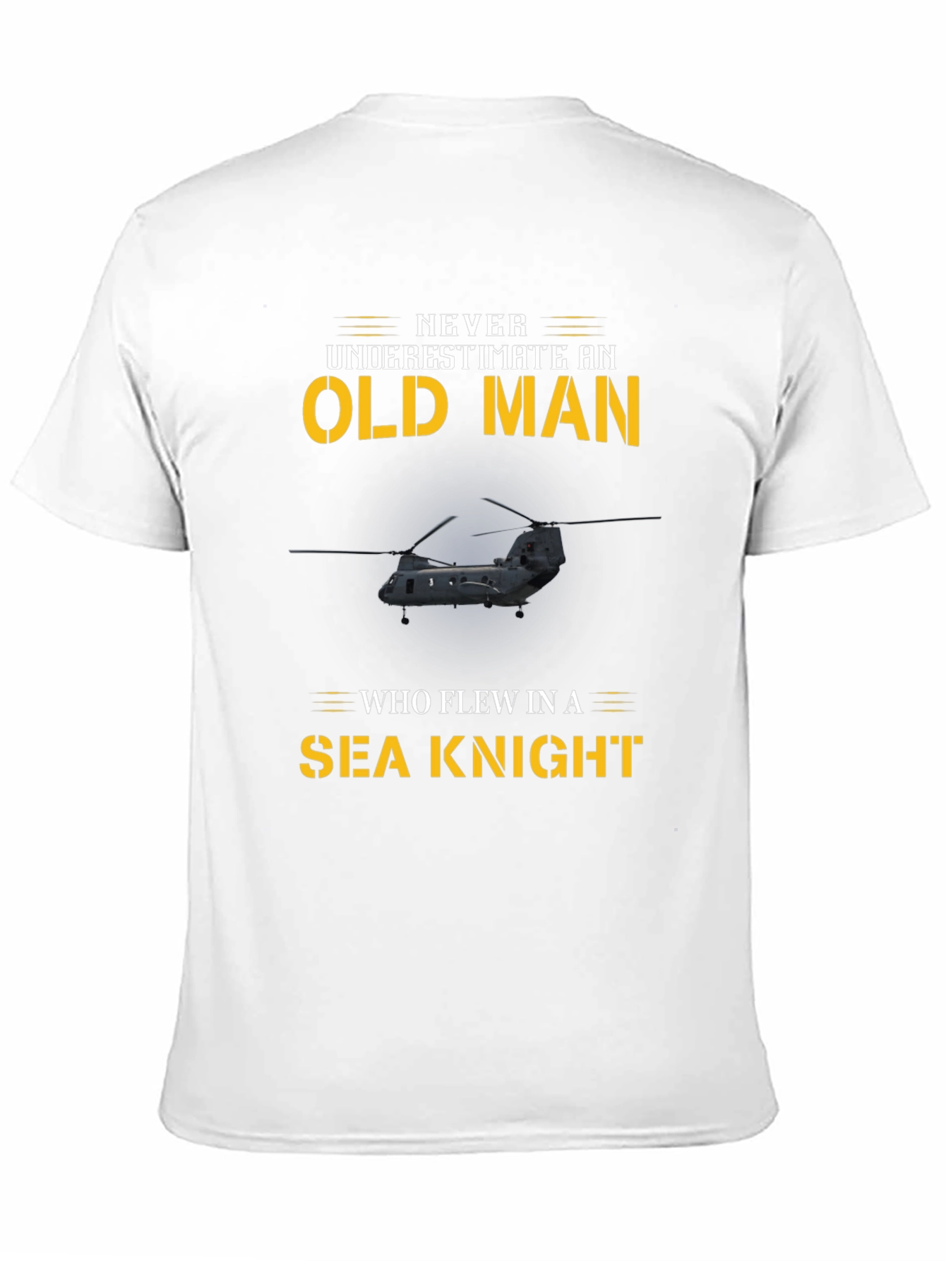 Never Underestimate an Old Man Sea Knight T-Shirt