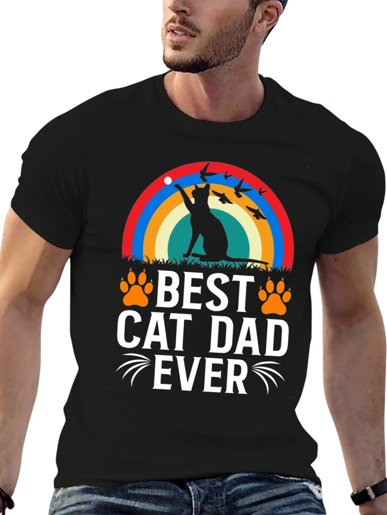 Best Cat Dad Ever Graphic Tee