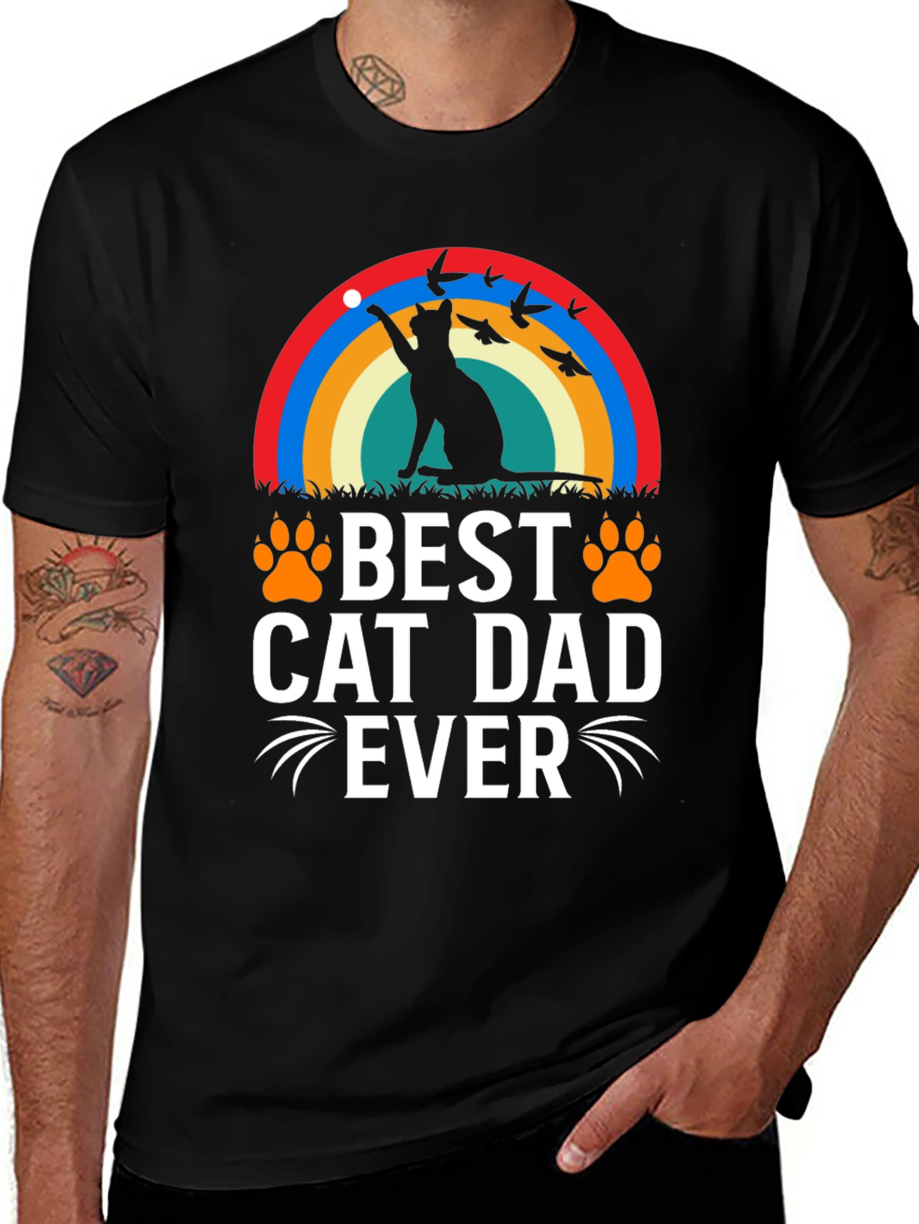 Best Cat Dad Ever Graphic Tee
