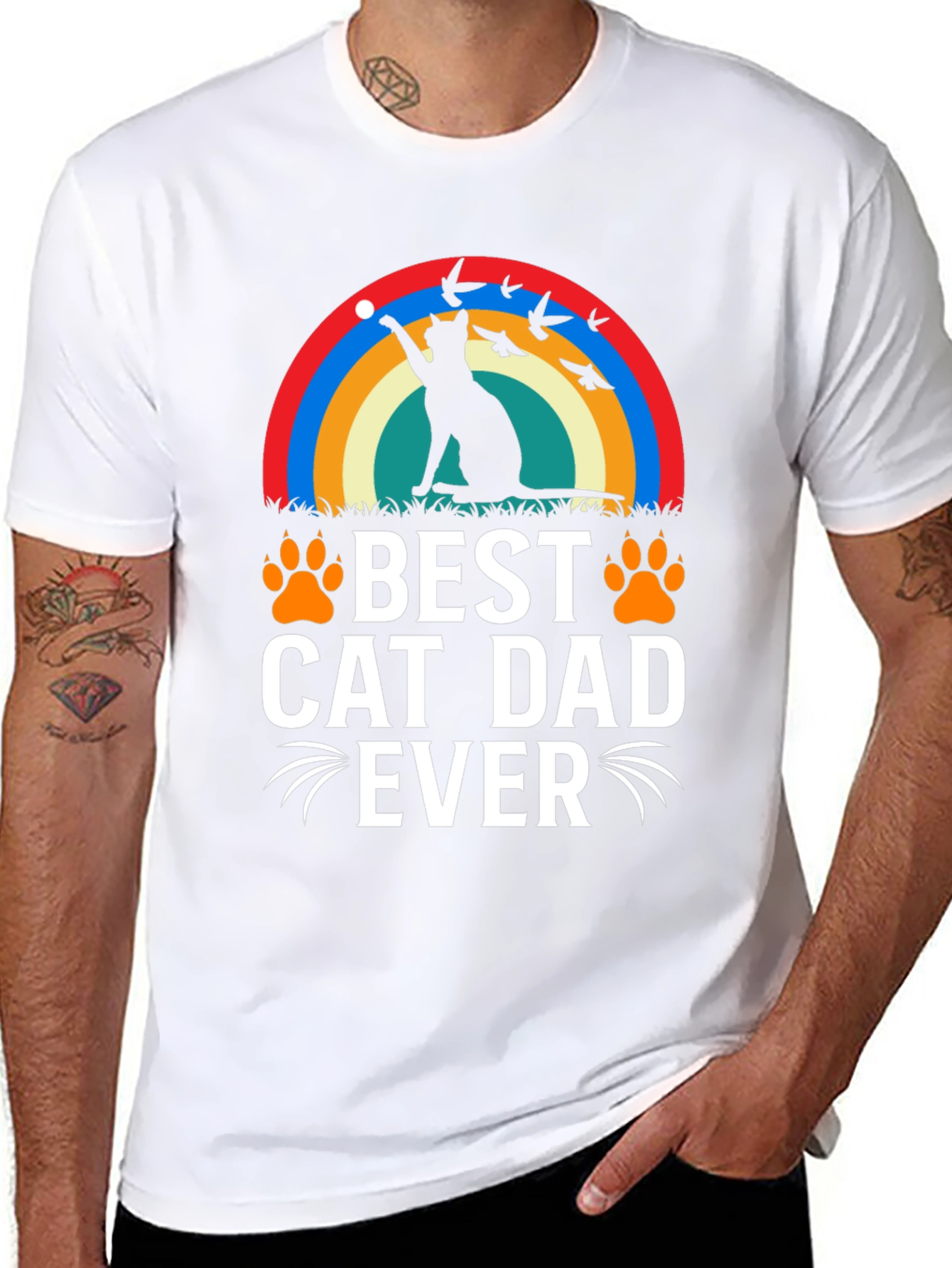 Best Cat Dad Ever Graphic Tee