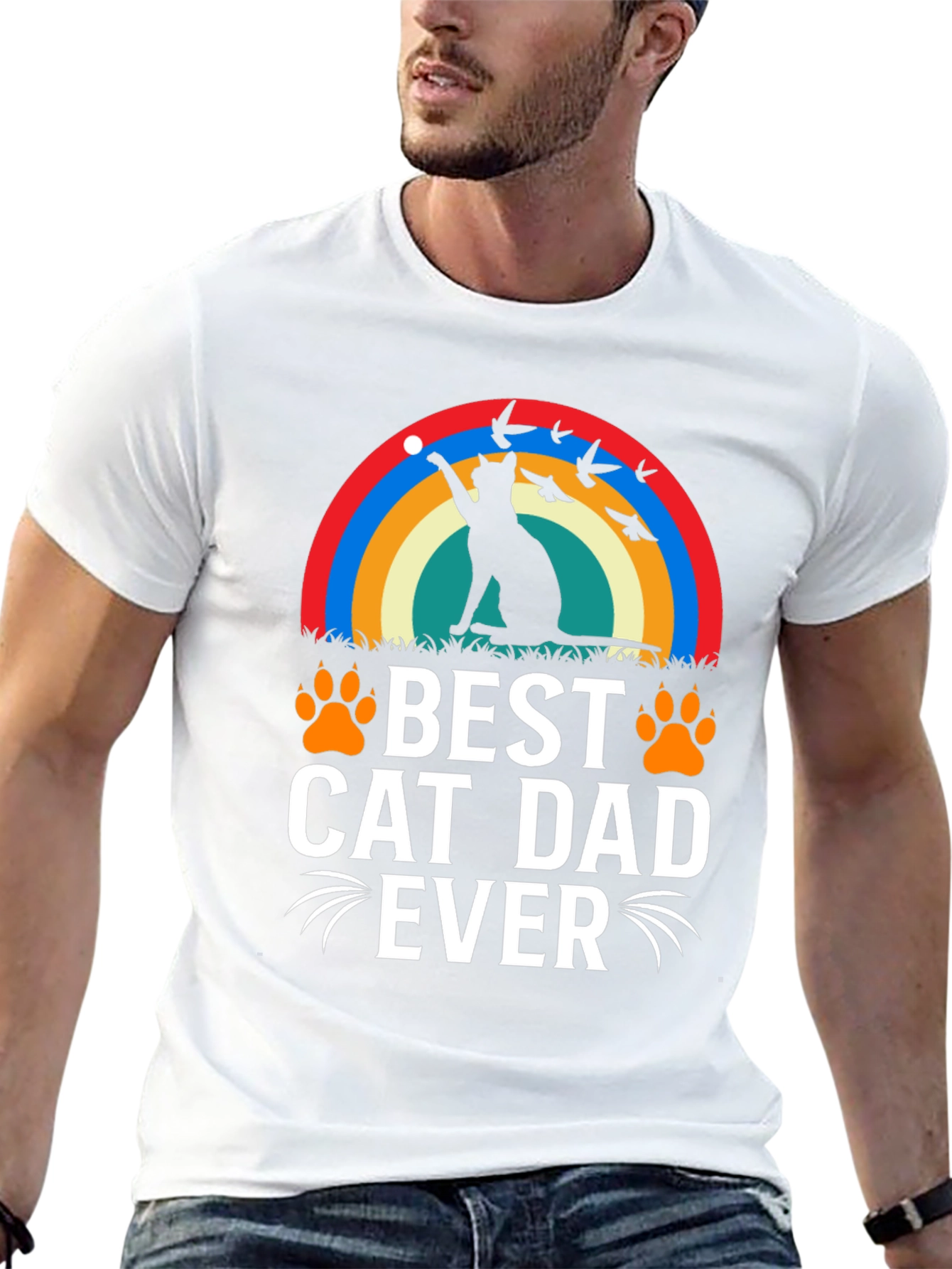 Best Cat Dad Ever Graphic Tee