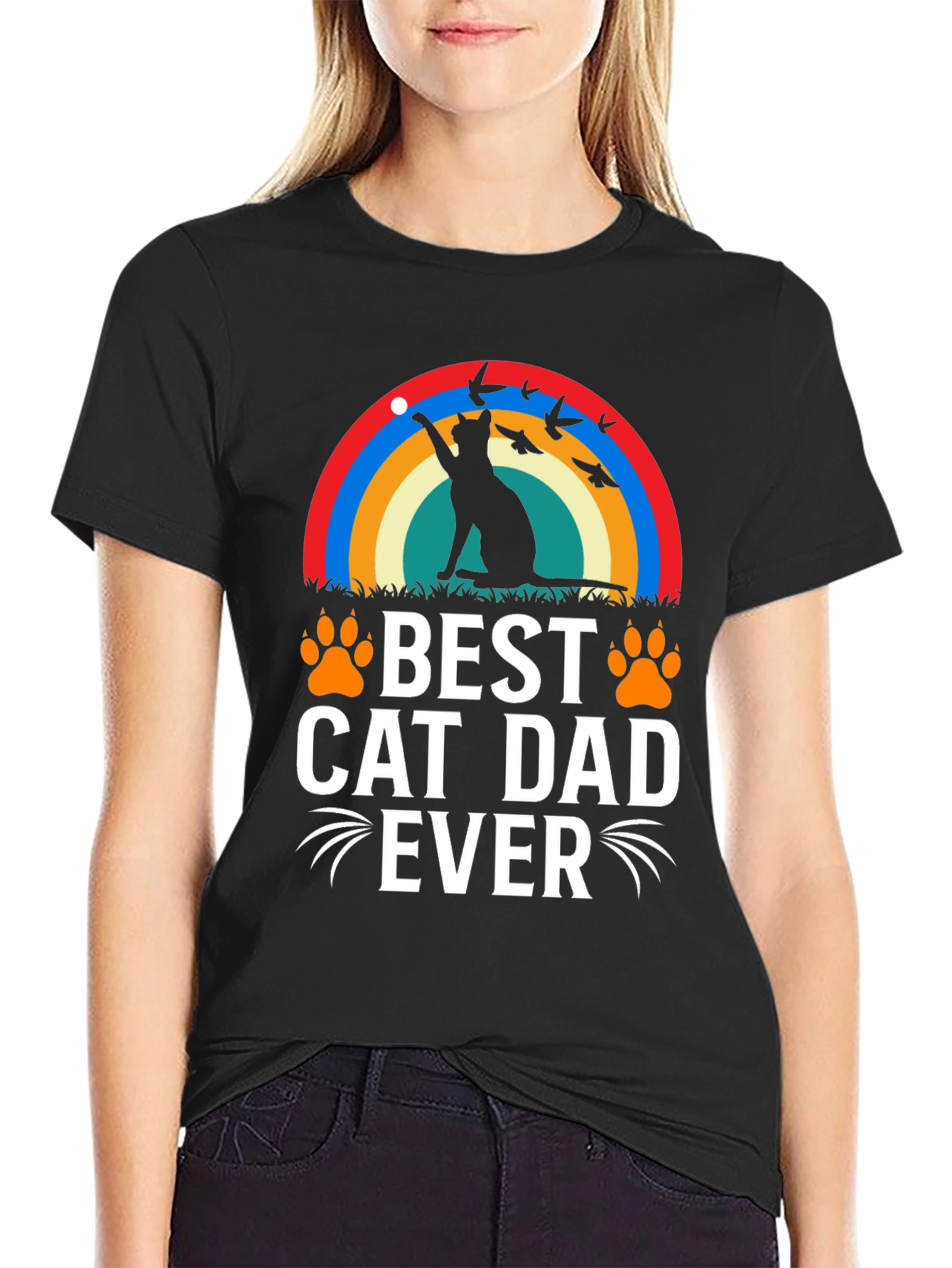 Best Cat Dad Ever Graphic Tee