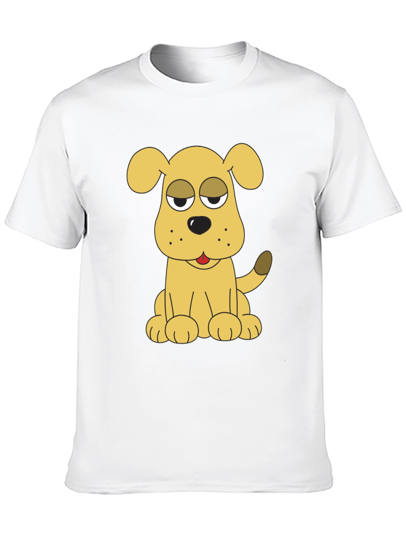 Dog Cartoon Black T-Shirt