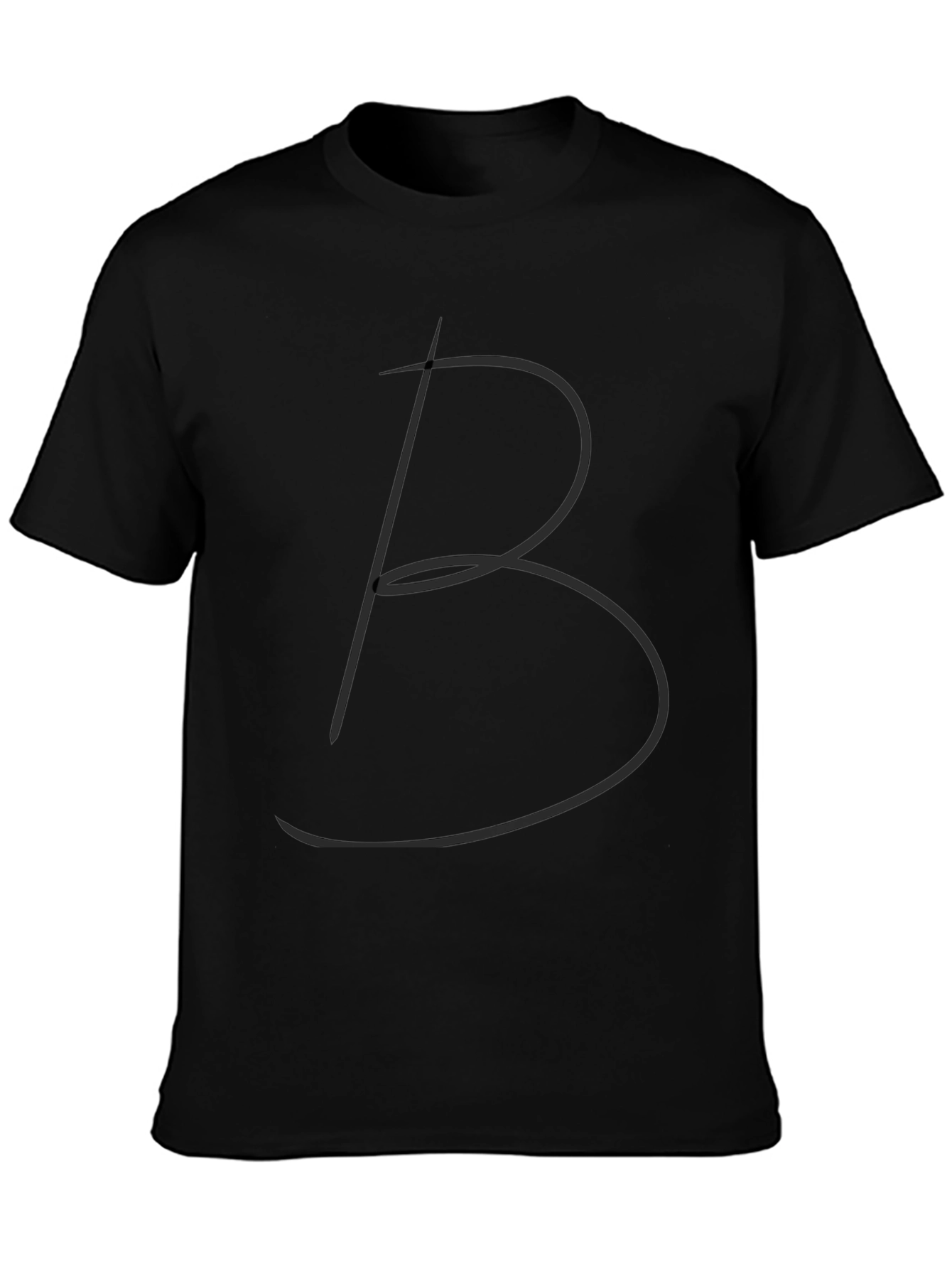 Black Tee with Stylish B Design