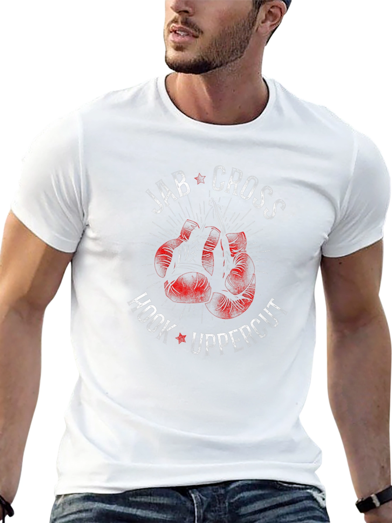 Boxing Glove Graphic Print Mens T-Shirt