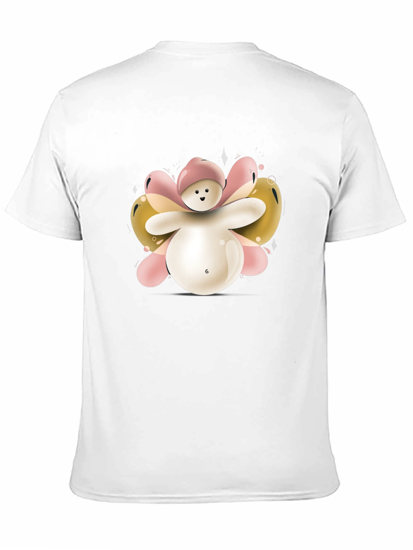 Cute Balloon Character Black T-Shirt