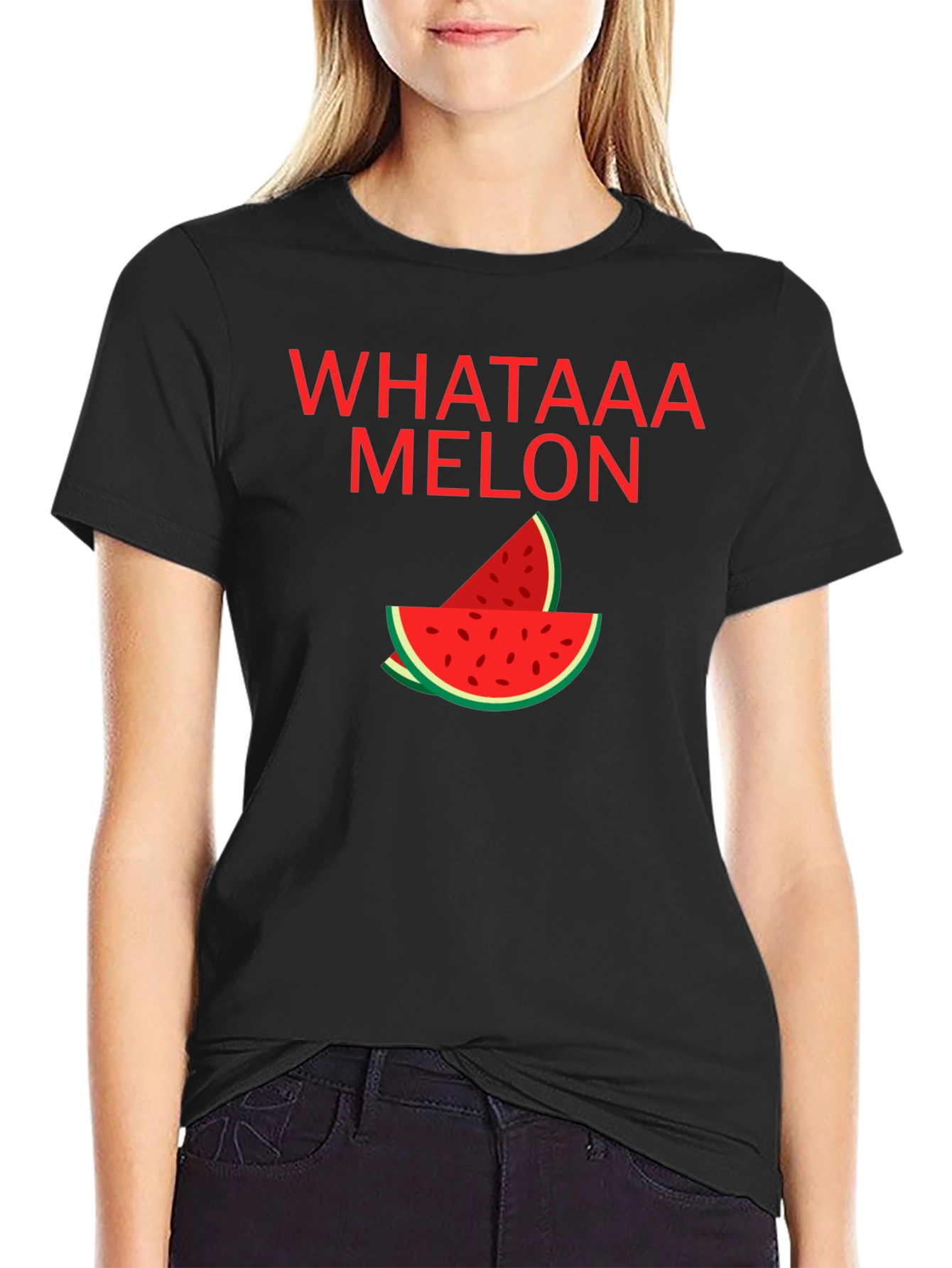 Whataaa Melon Graphic Tee - Summer Fun T-Shirt
