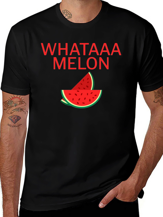 Whataaa Melon Graphic Tee - Summer Fun T-Shirt