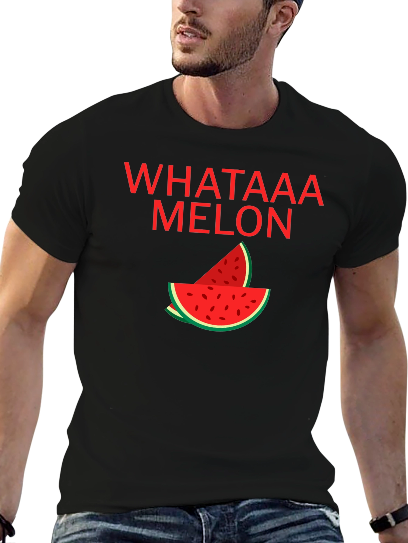 Whataaa Melon Graphic Tee - Summer Fun T-Shirt