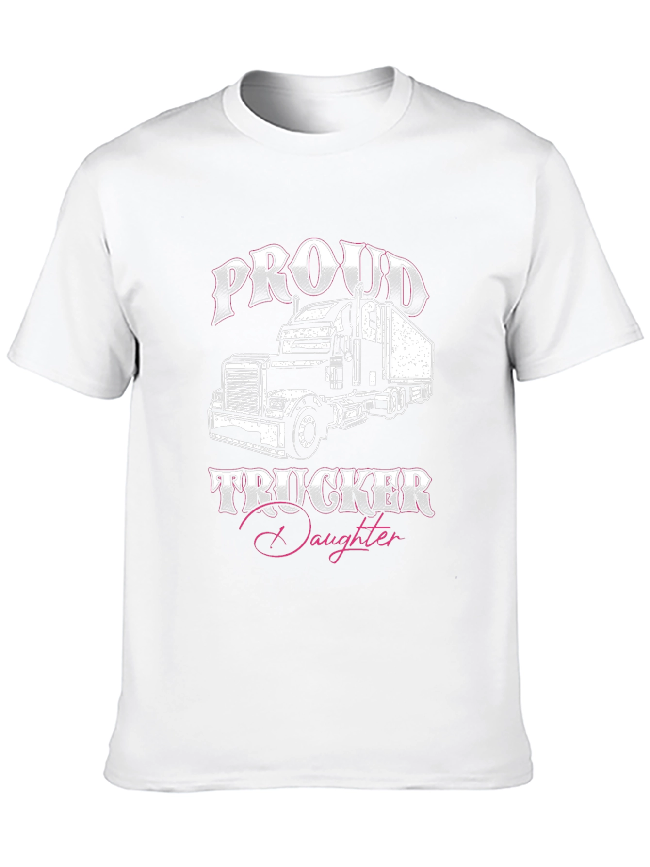 Proud Trucker Daughter Graphic T-Shirt