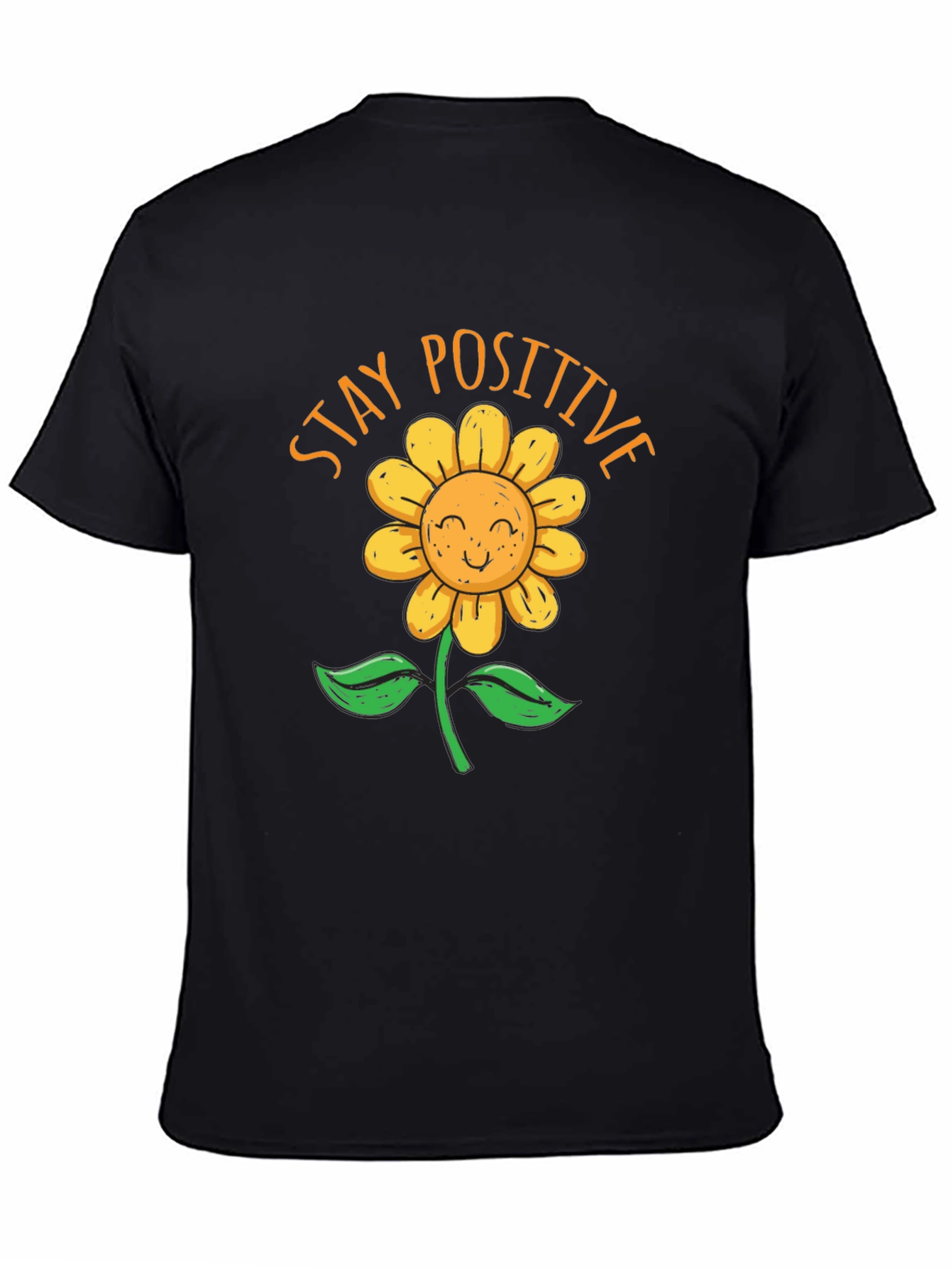 Stay Positive Sunflower Graphic T-Shirt