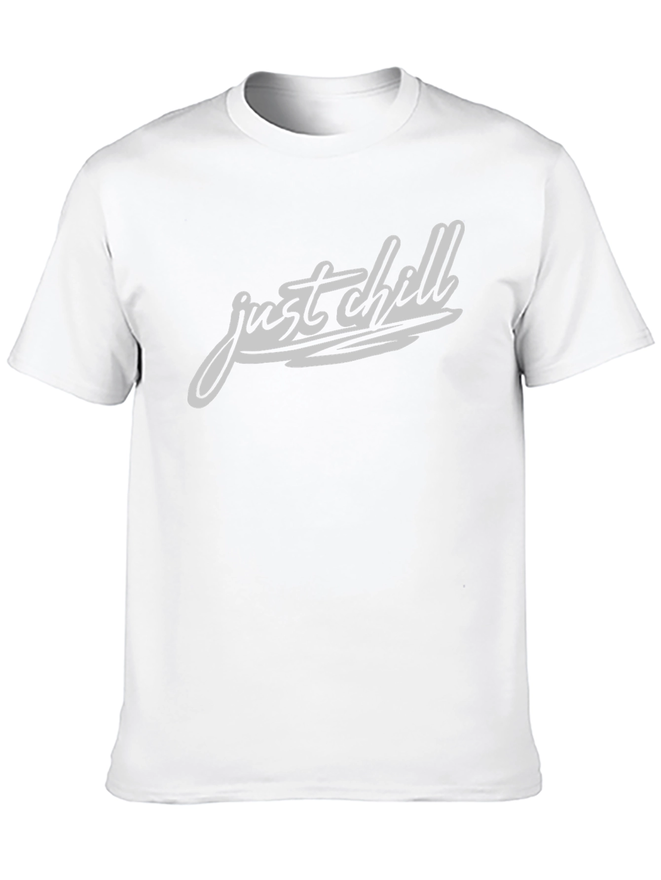 Just Chill Graphic Tee - Mens Casual Black T-Shirt