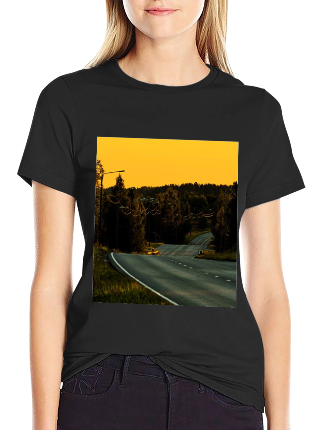 Road View Black T-Shirt