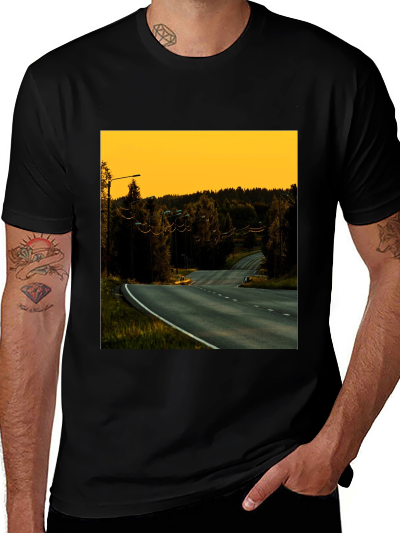 Road View Black T-Shirt