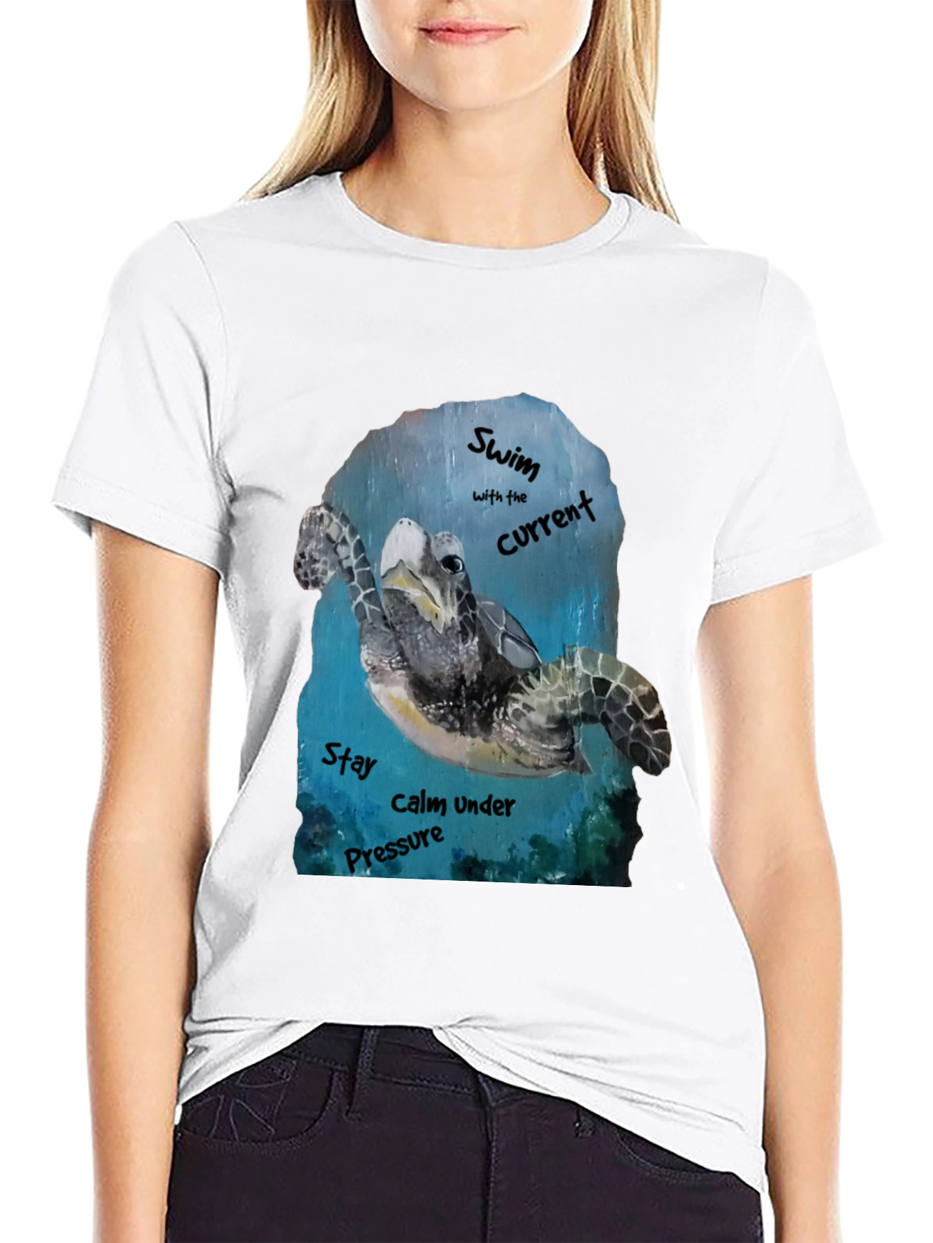 Sea Turtle Graphic T-Shirt: Swim with the Current