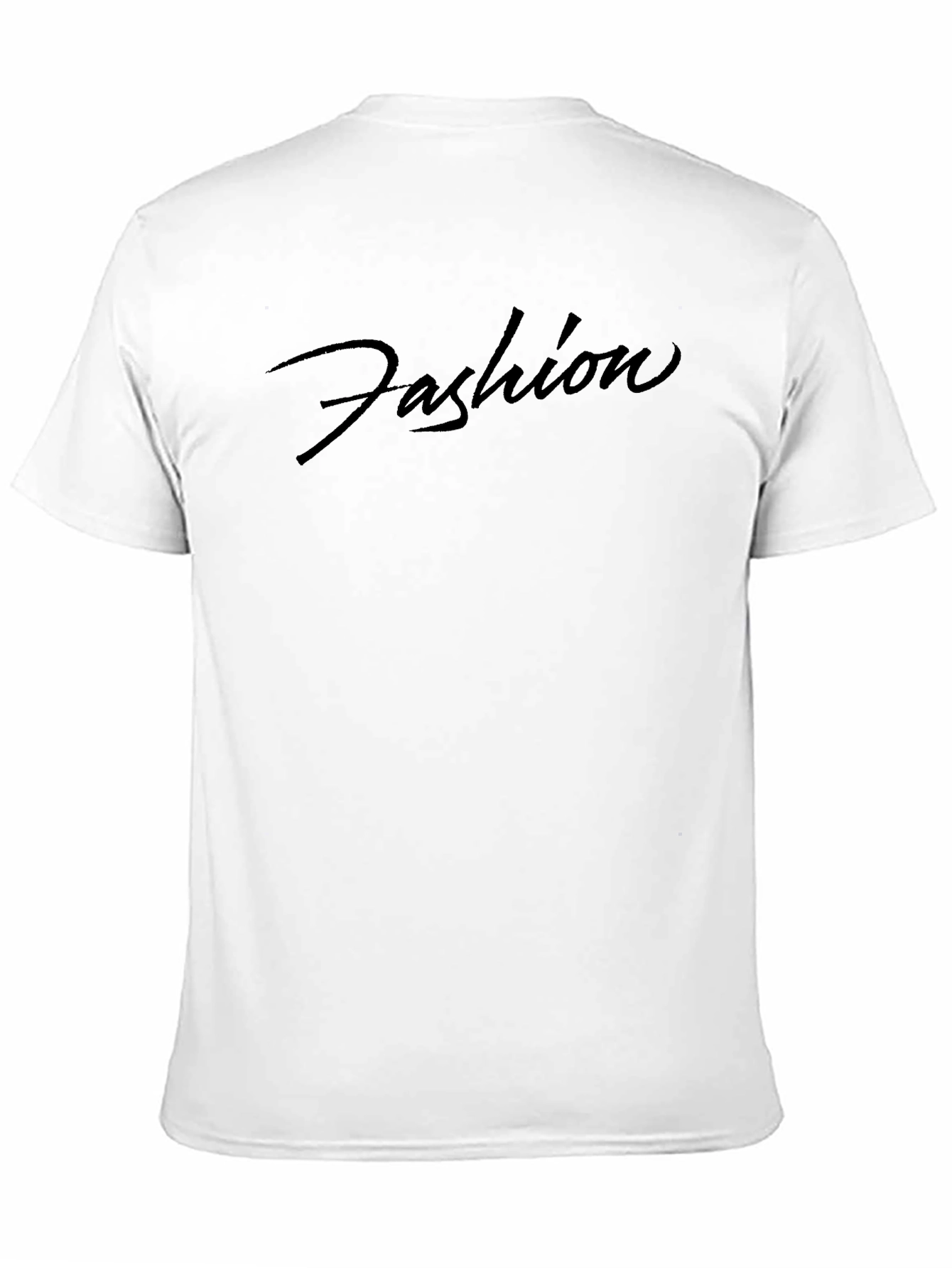 Mens Fashion Script Black T-Shirt