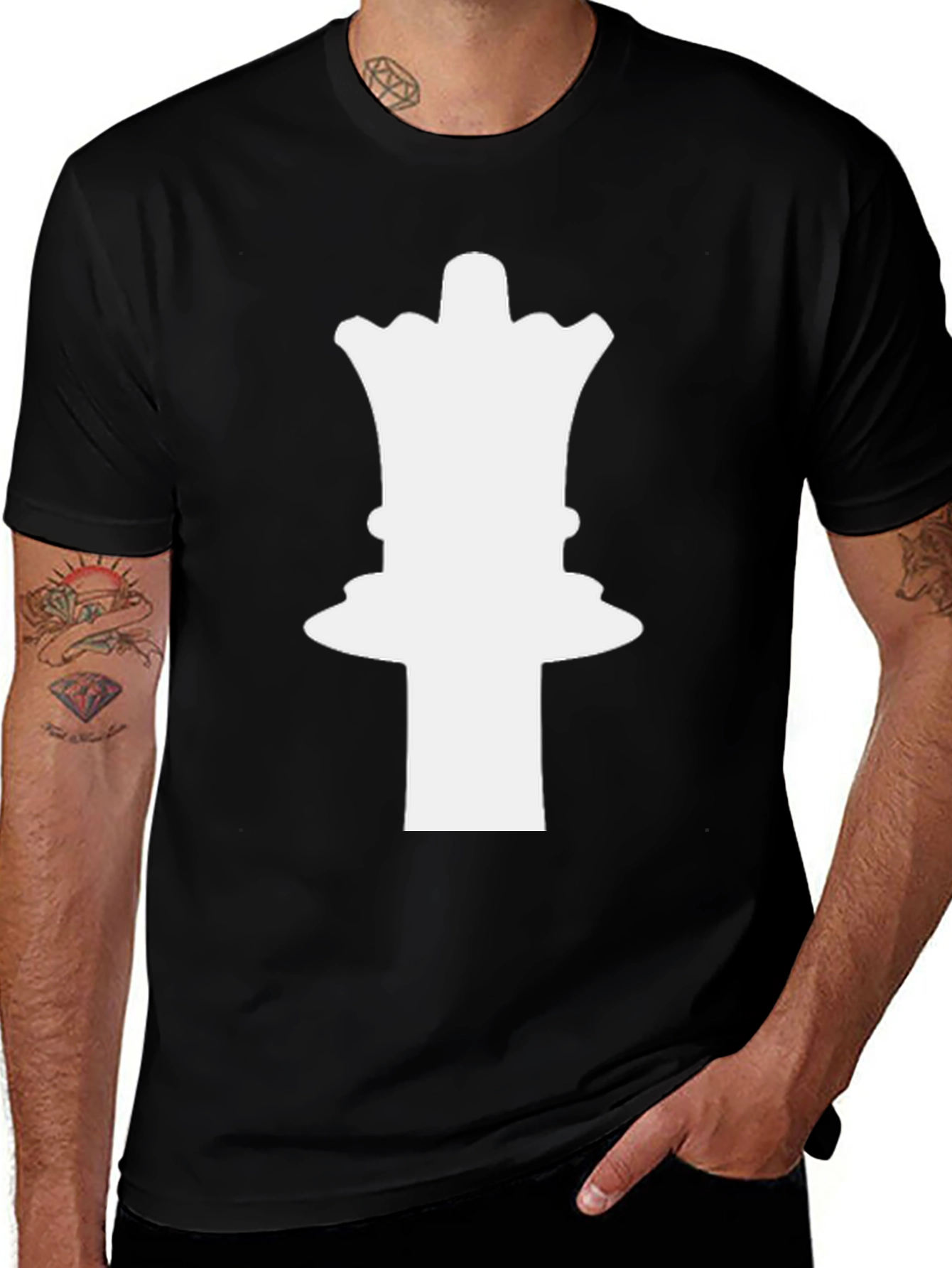 Chess Queen Graphic Tee - Stylish Black T-Shirt