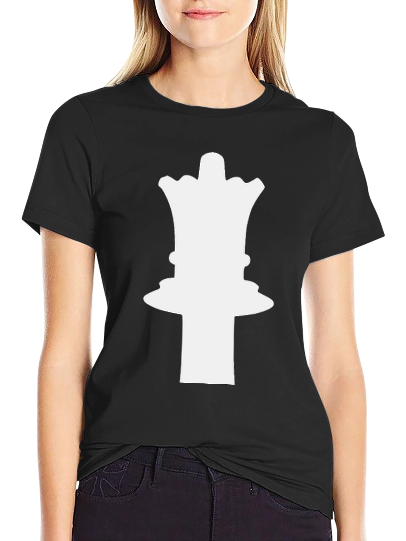 Chess Queen Graphic Tee - Stylish Black T-Shirt