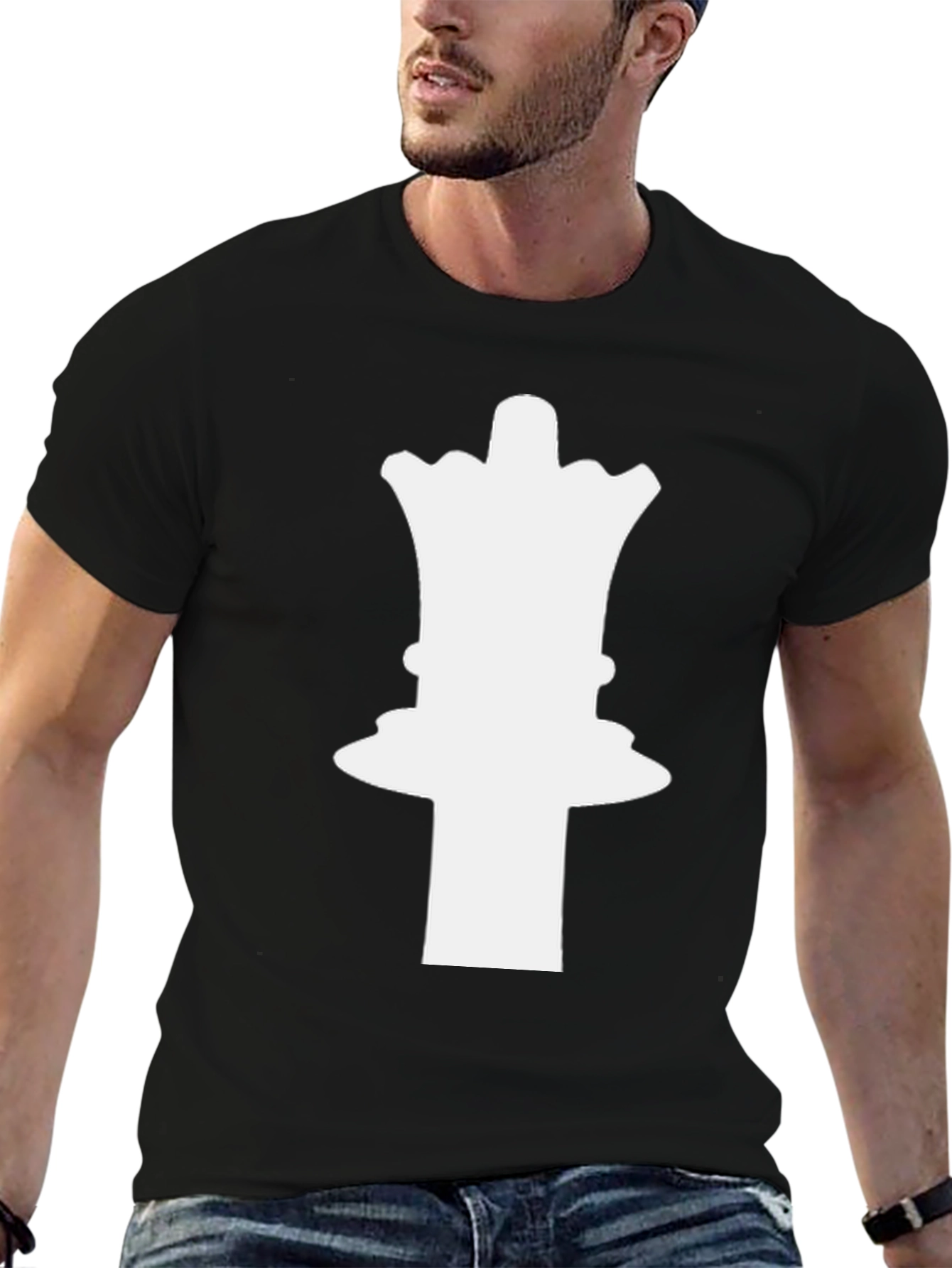 Chess Queen Graphic Tee - Stylish Black T-Shirt