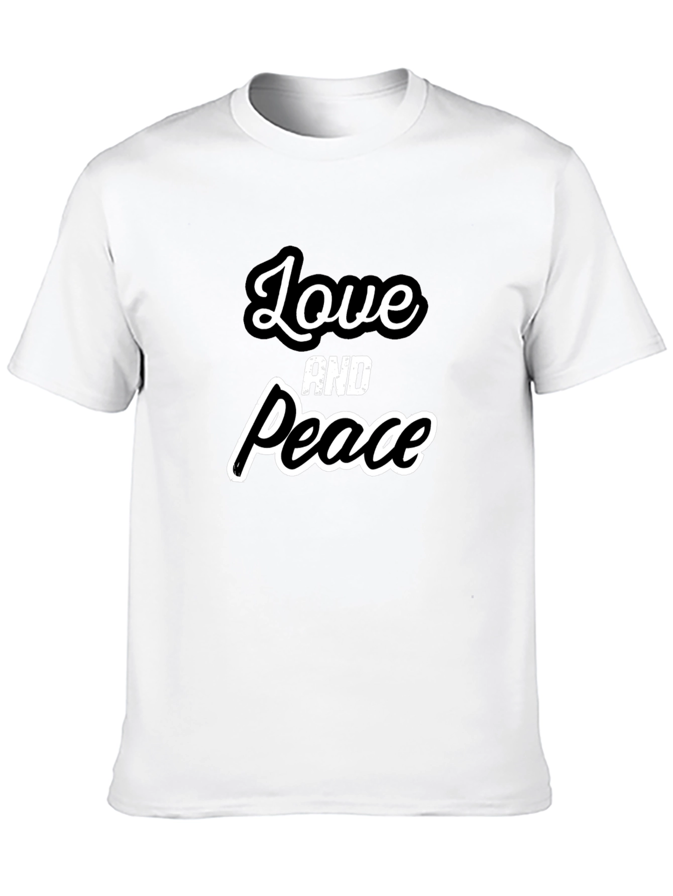 Love and Peace Graphic T-Shirt - Black