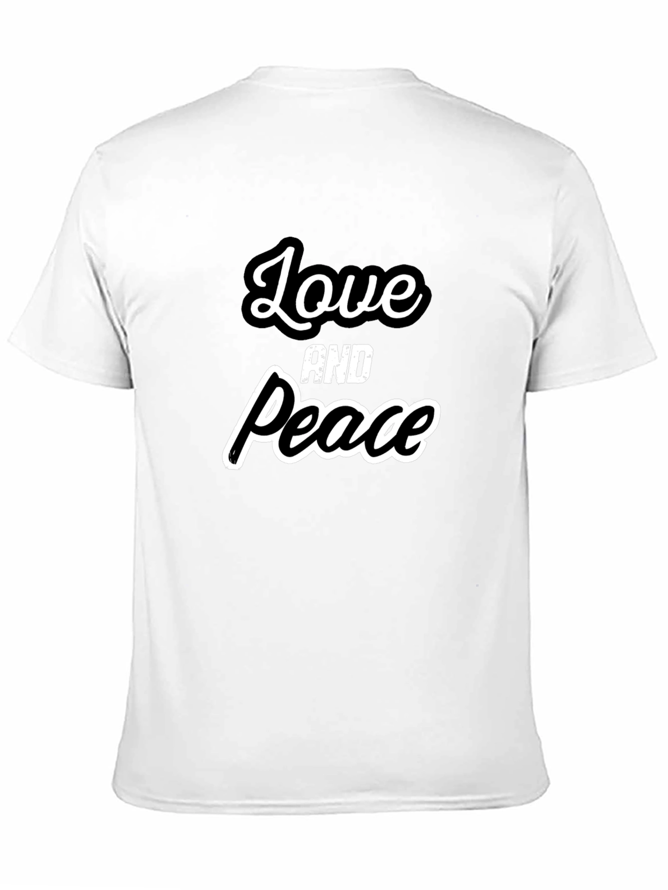 Love and Peace Graphic T-Shirt - Black