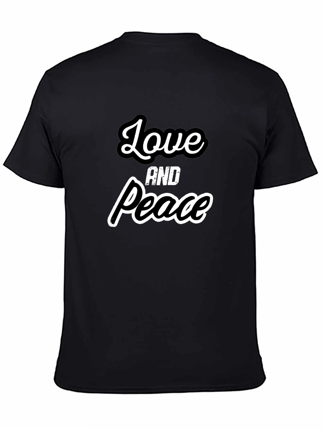 Love and Peace Graphic T-Shirt - Black