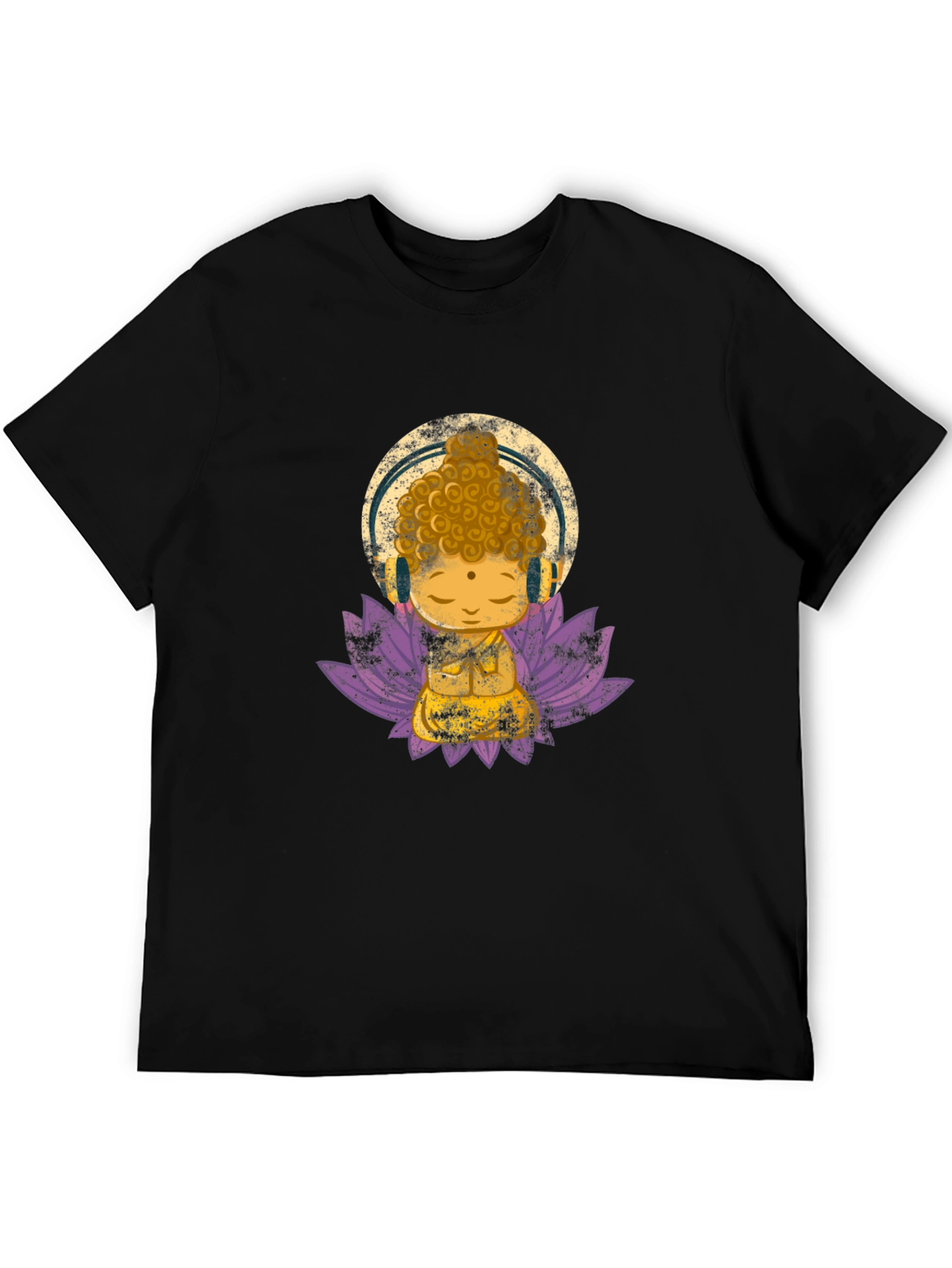 Buddha with Headphones Graphic Tee