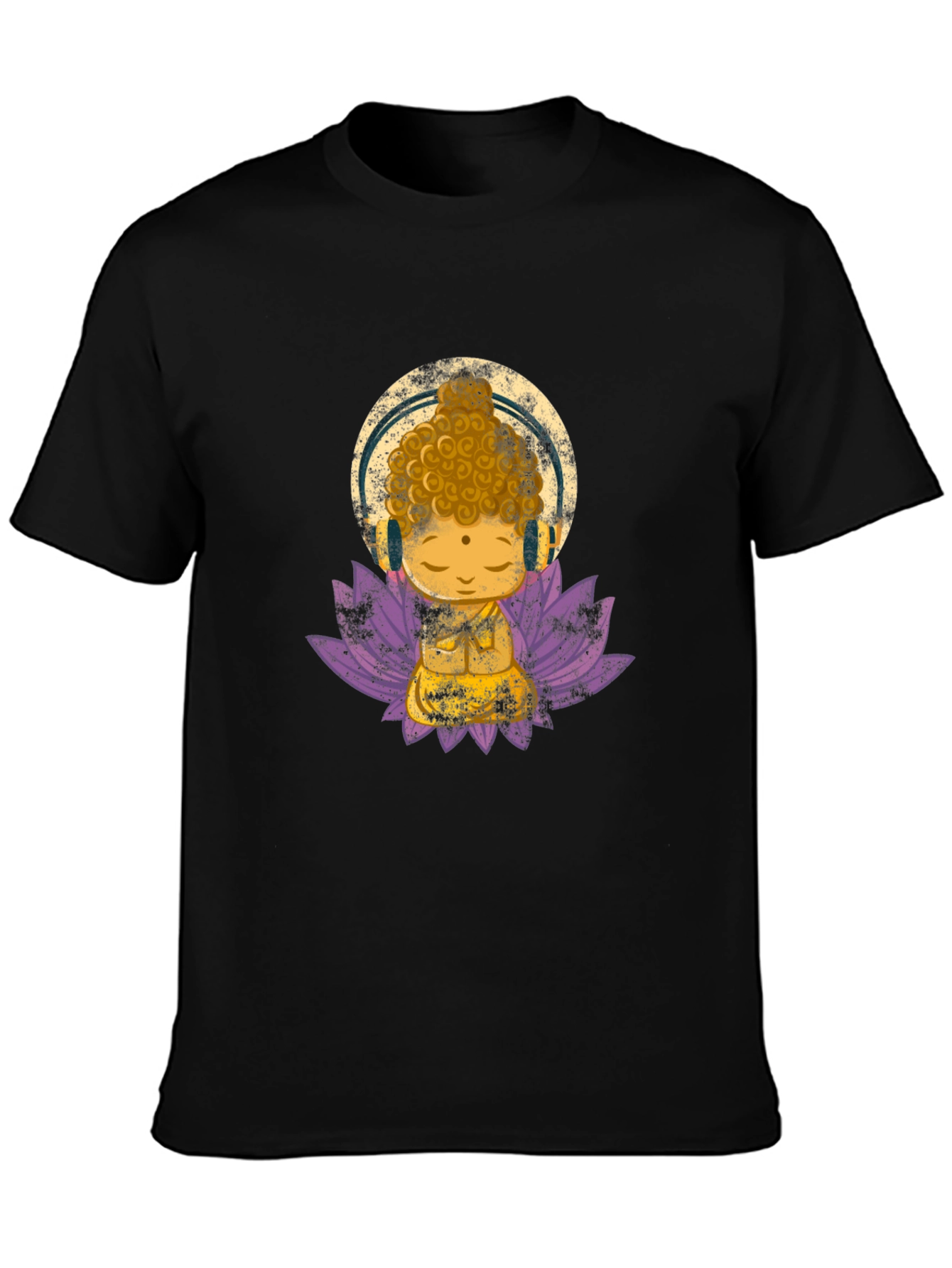 Buddha with Headphones Graphic Tee