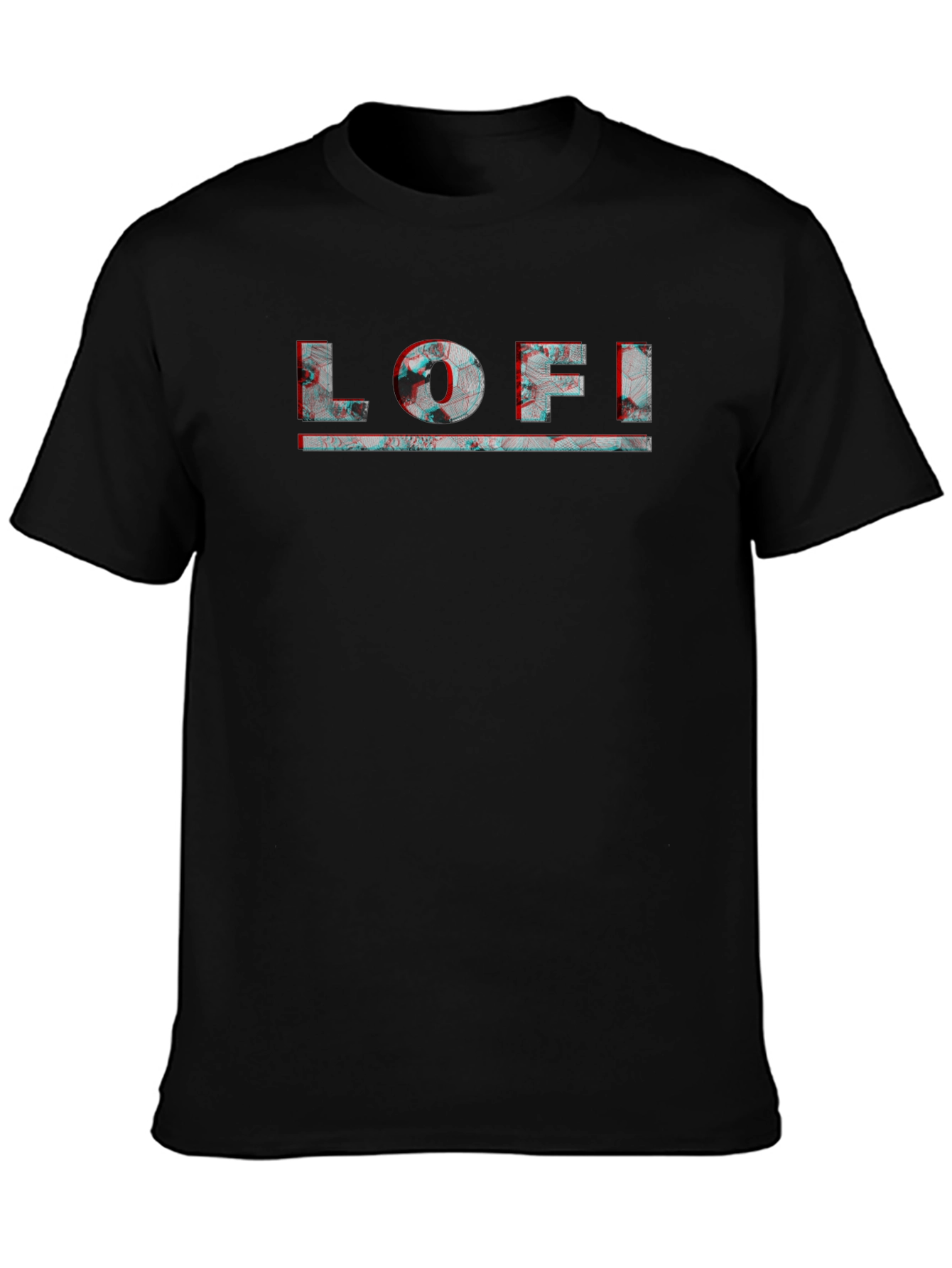 LOFI Graphic Print Mens Black T-Shirt