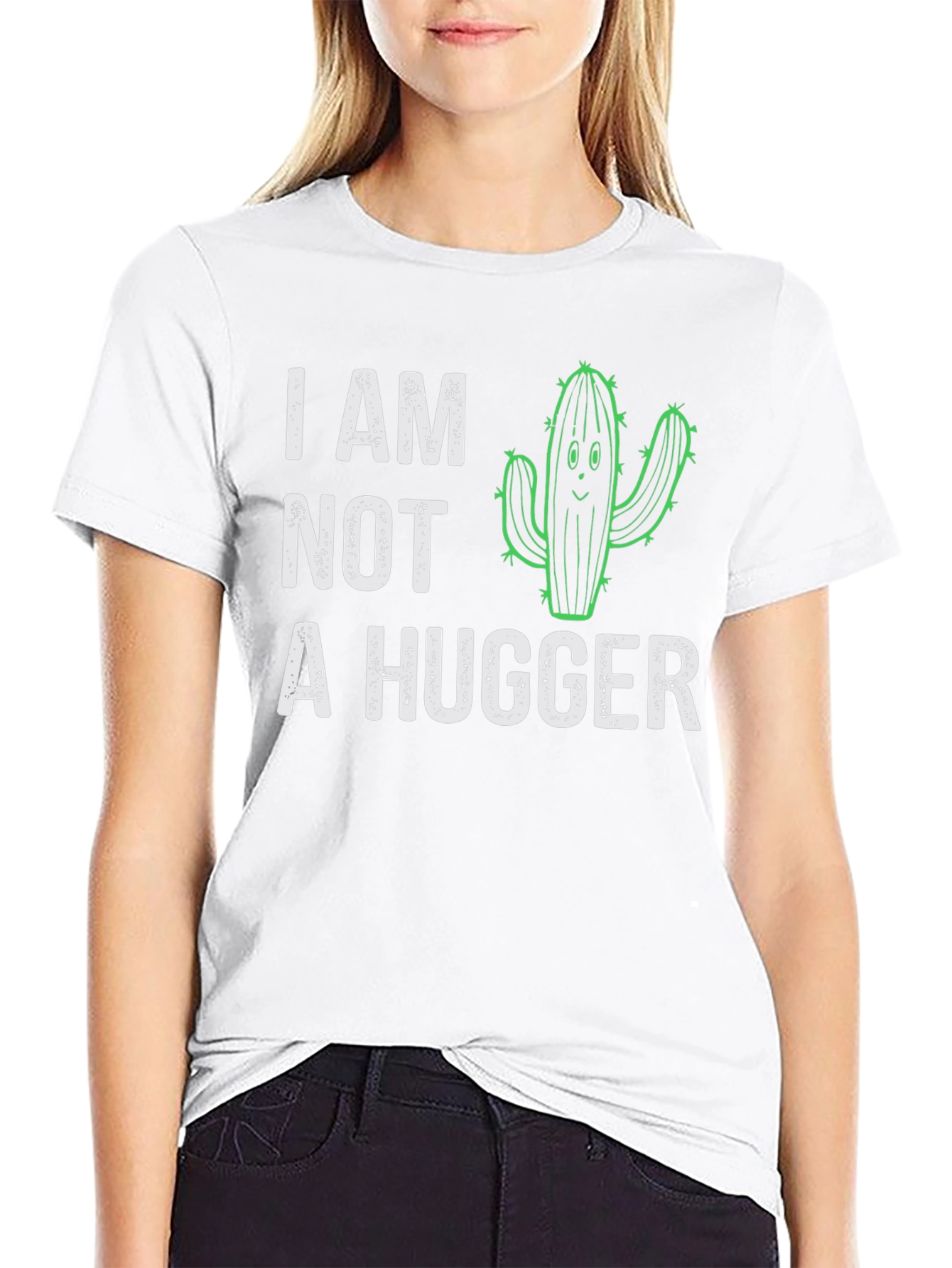 I Am Not A Hugger Cactus Graphic T-Shirt