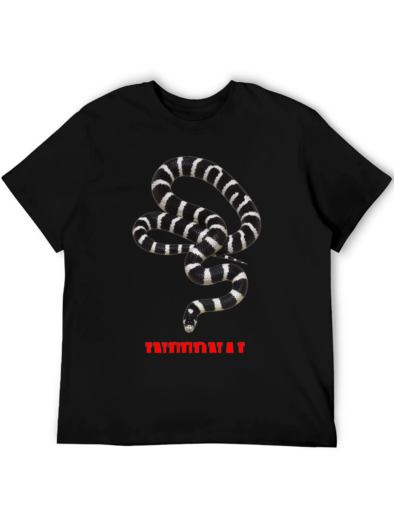Snake T-Shirt - Black & White Reptile Graphic Tee