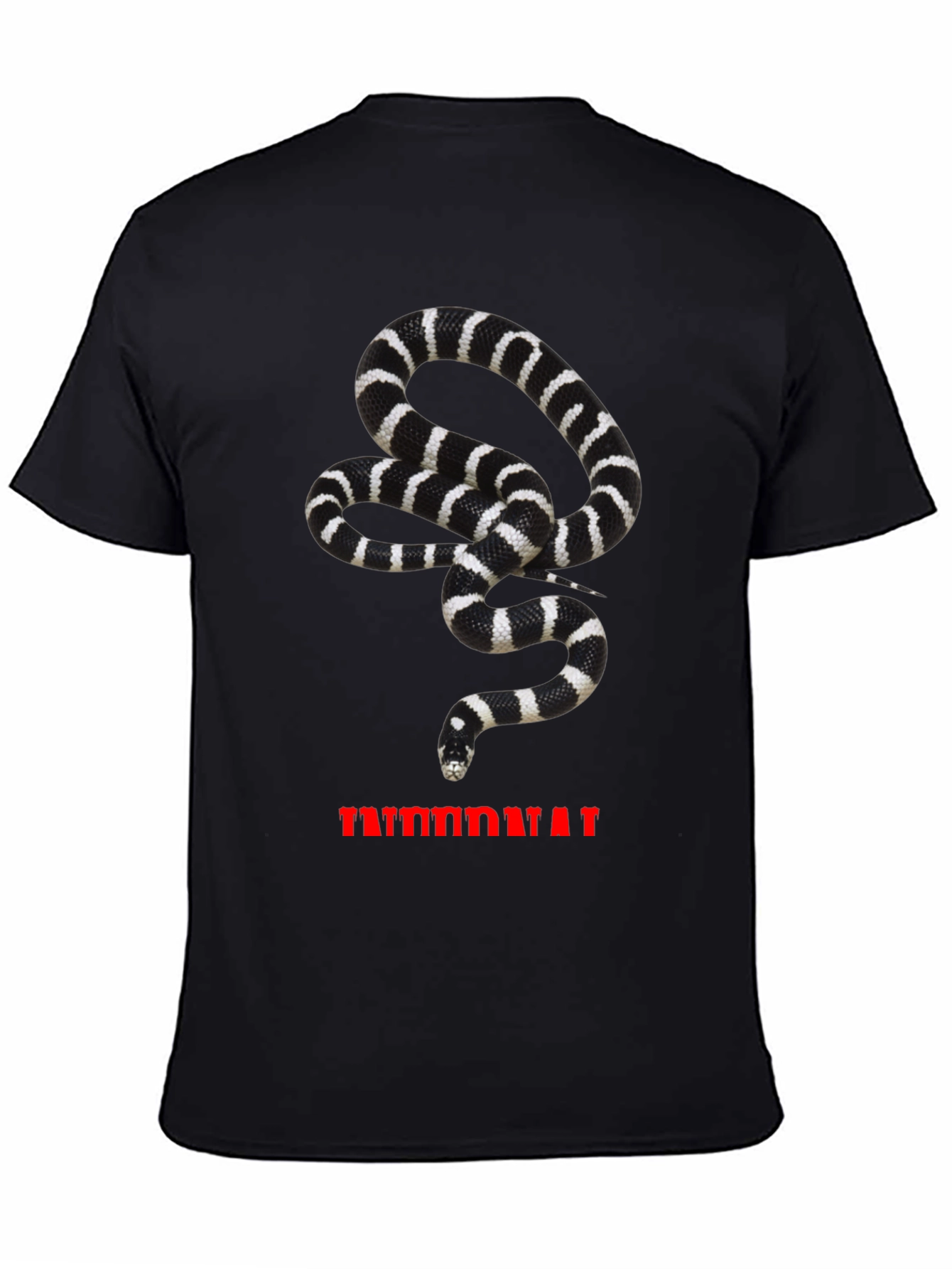 Snake T-Shirt - Black & White Reptile Graphic Tee