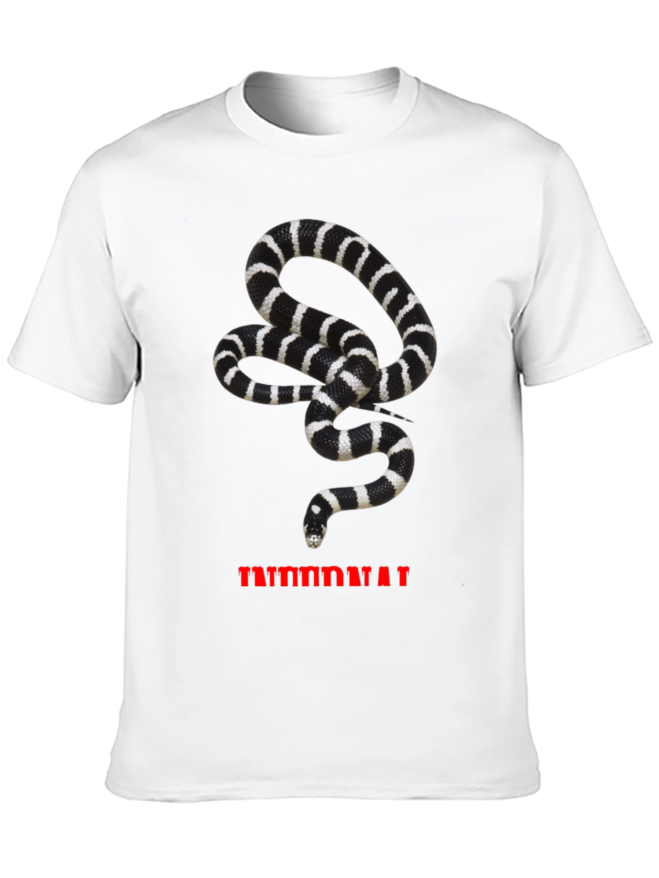 Snake T-Shirt - Black & White Reptile Graphic Tee