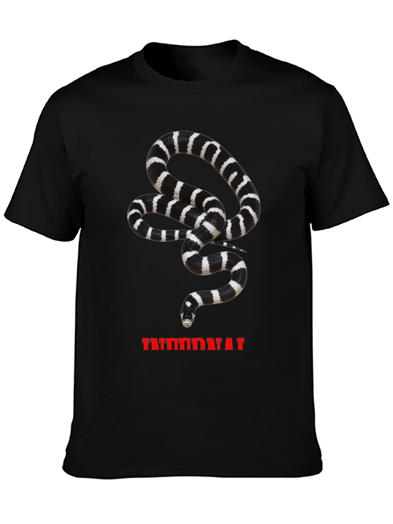 Snake T-Shirt - Black & White Reptile Graphic Tee