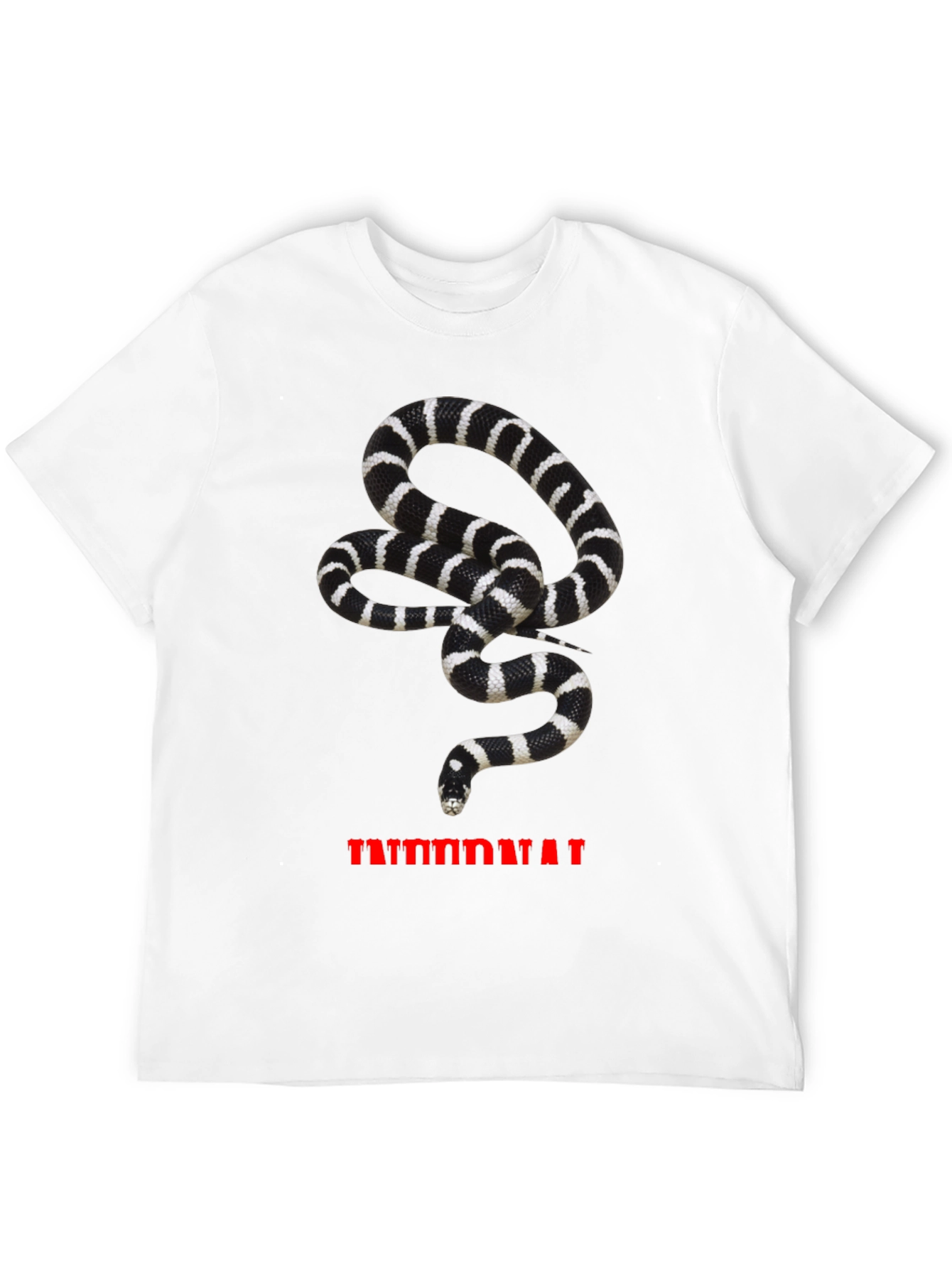 Snake T-Shirt - Black & White Reptile Graphic Tee