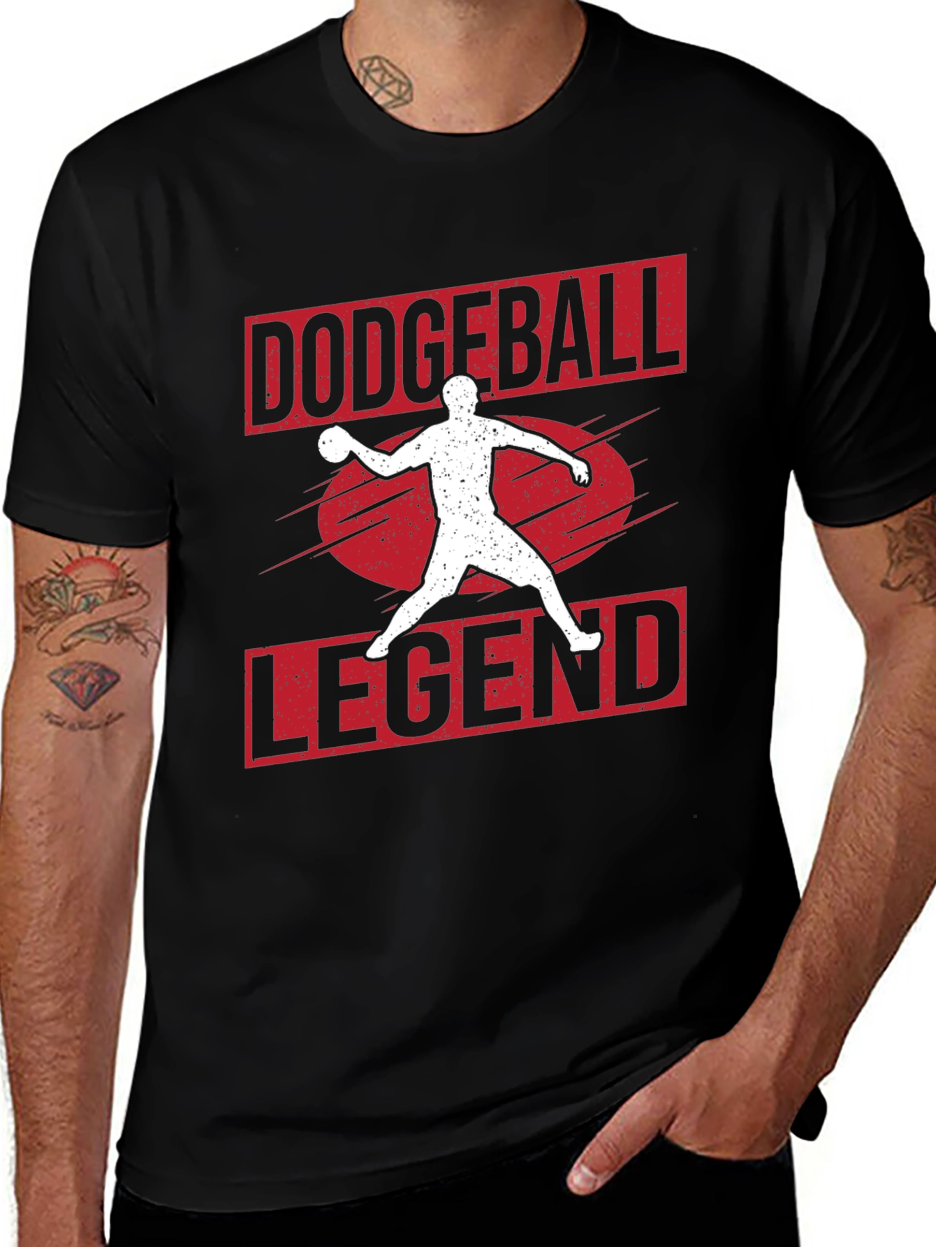 Dodgeball Legend Graphic Tee - Black