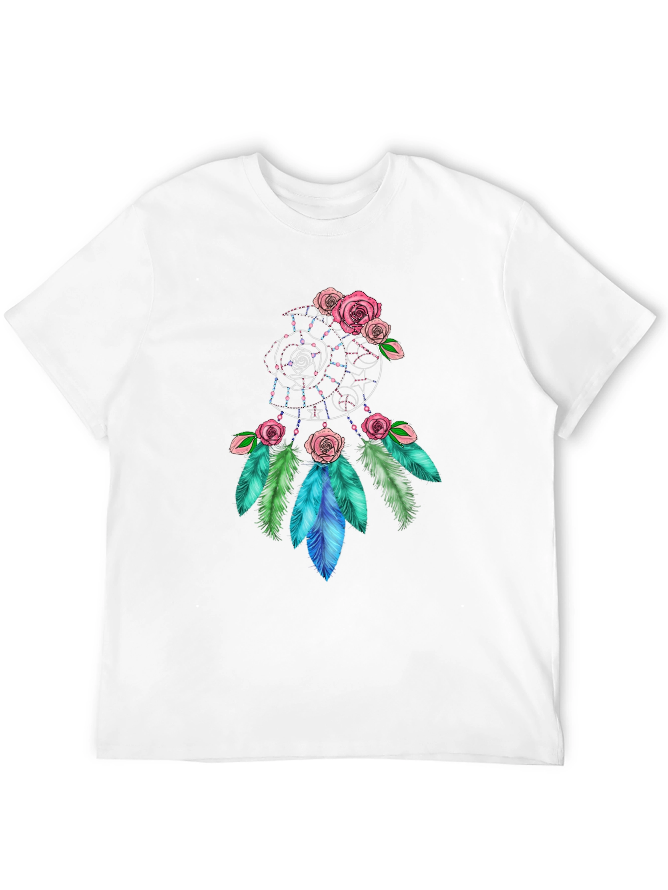 Dreamcatcher Rose Feather Graphic Tee