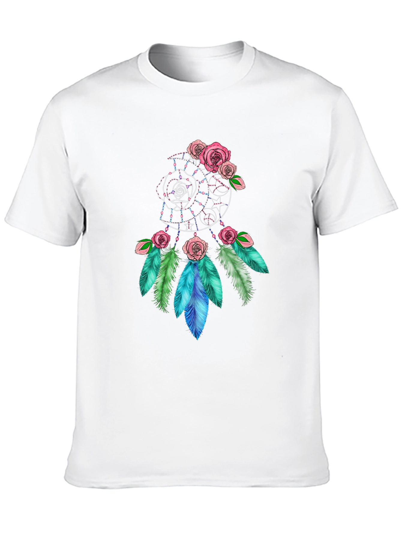Dreamcatcher Rose Feather Graphic Tee