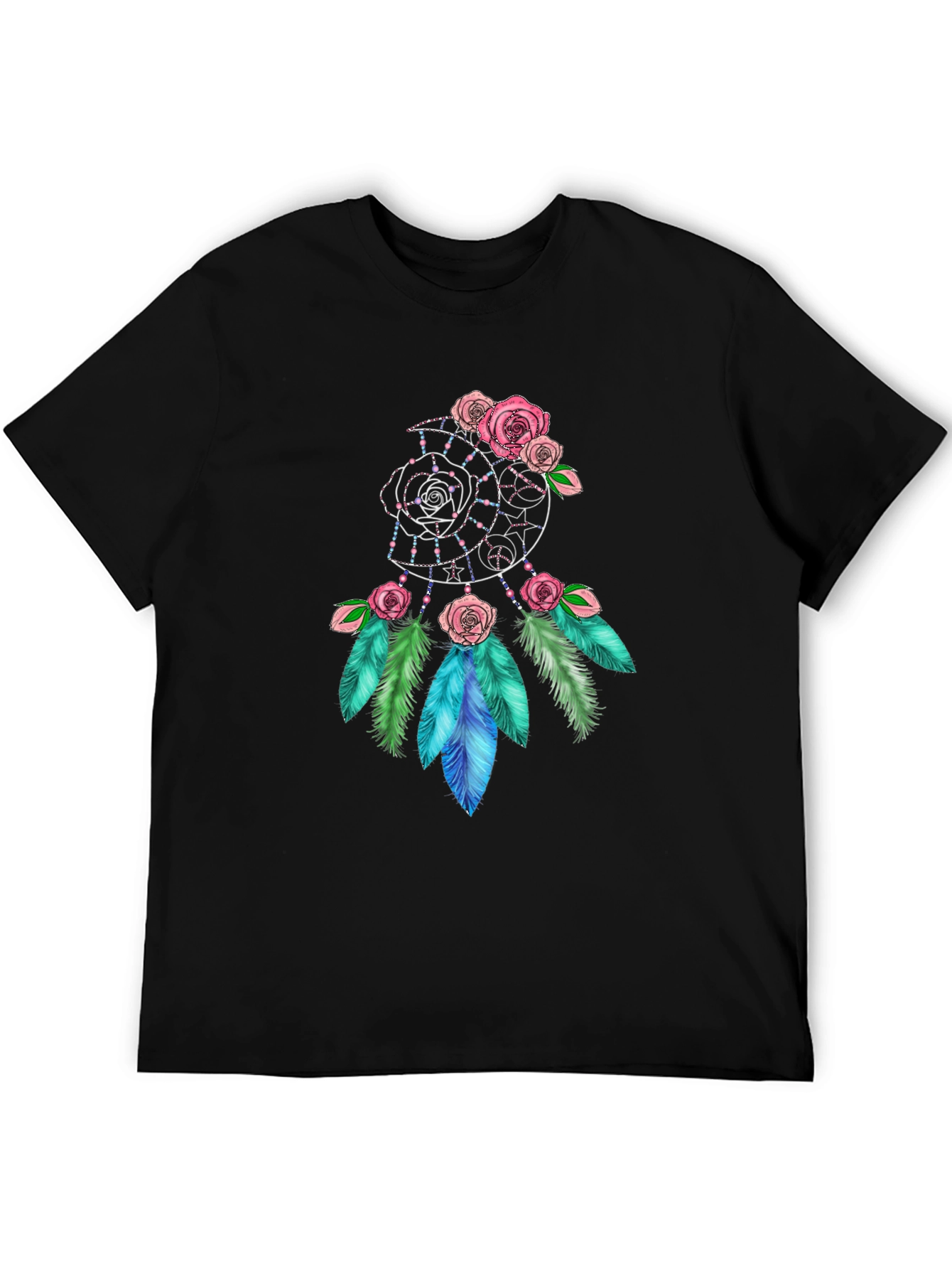 Dreamcatcher Rose Feather Graphic Tee